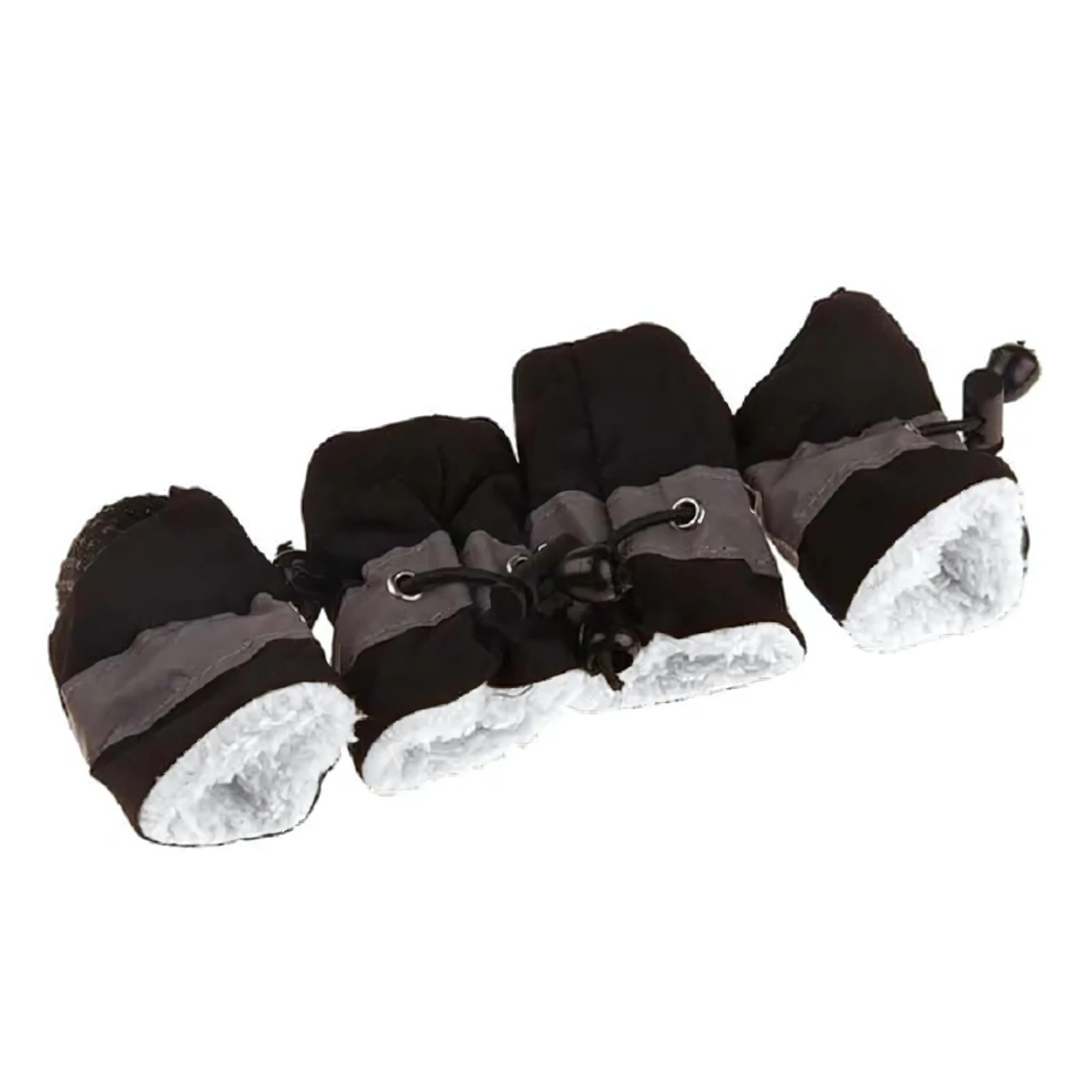 FLOCKI Pets™ Hundejacke Hundeschuhe, Outdoor Hundeschuhe mit genoppter Lauffläche, gefüttert, kuschelig weiches Innenfutter, genoppte Gummisohle, reflektierend