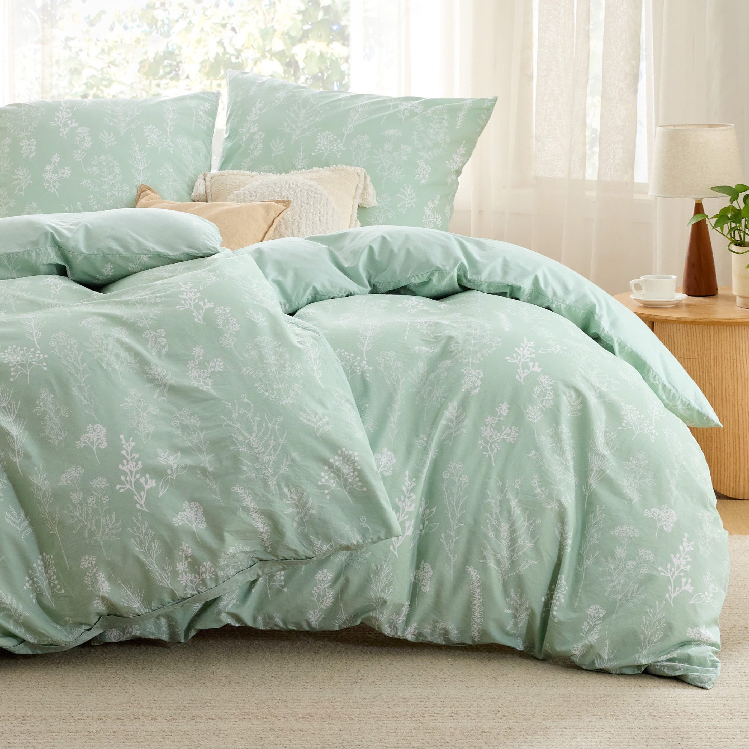 BEDSURE Wendebettwäsche mit Zweige-Design und Reißverschluss, ÖKO-TEX zerti günstig online kaufen