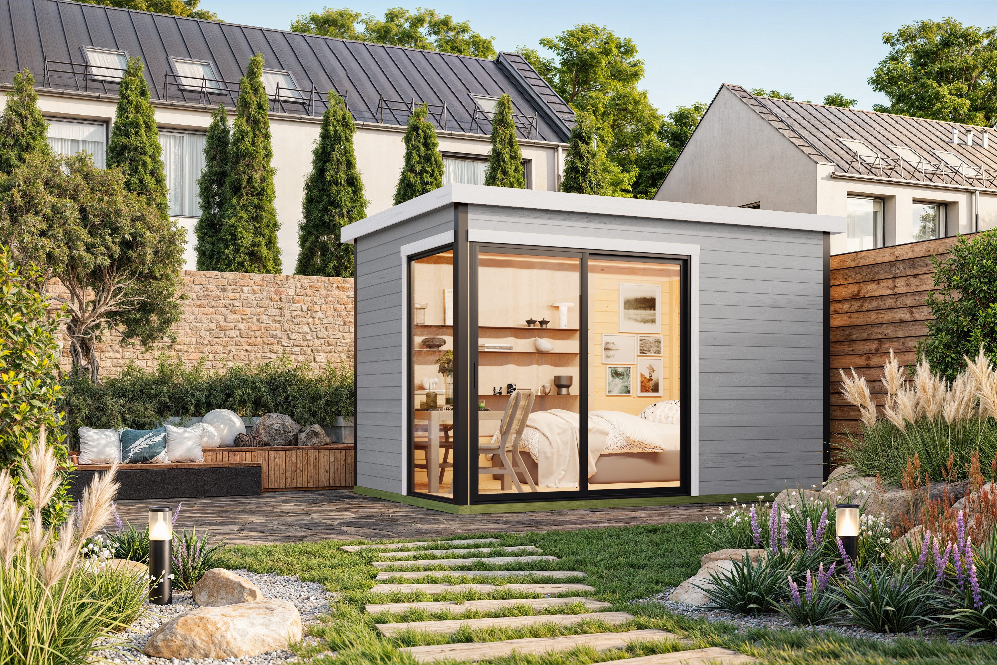 Nordic Holz Gartenhaus AUSTIN 2, BxT: 379,6x259,6 cm