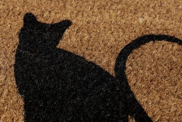 Fußmatte Kokos Katzen, Andiamo, rechteckig, Höhe: 17 mm, Schmutzfangmatte, In- und Outdoor geeignet