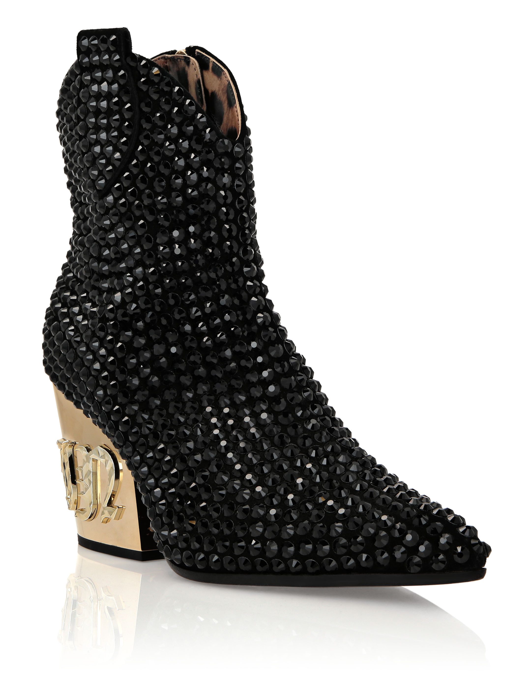 PHILIPP PLEIN Gothic Plein Mit Schmucksteinen High-Heel-Stiefel