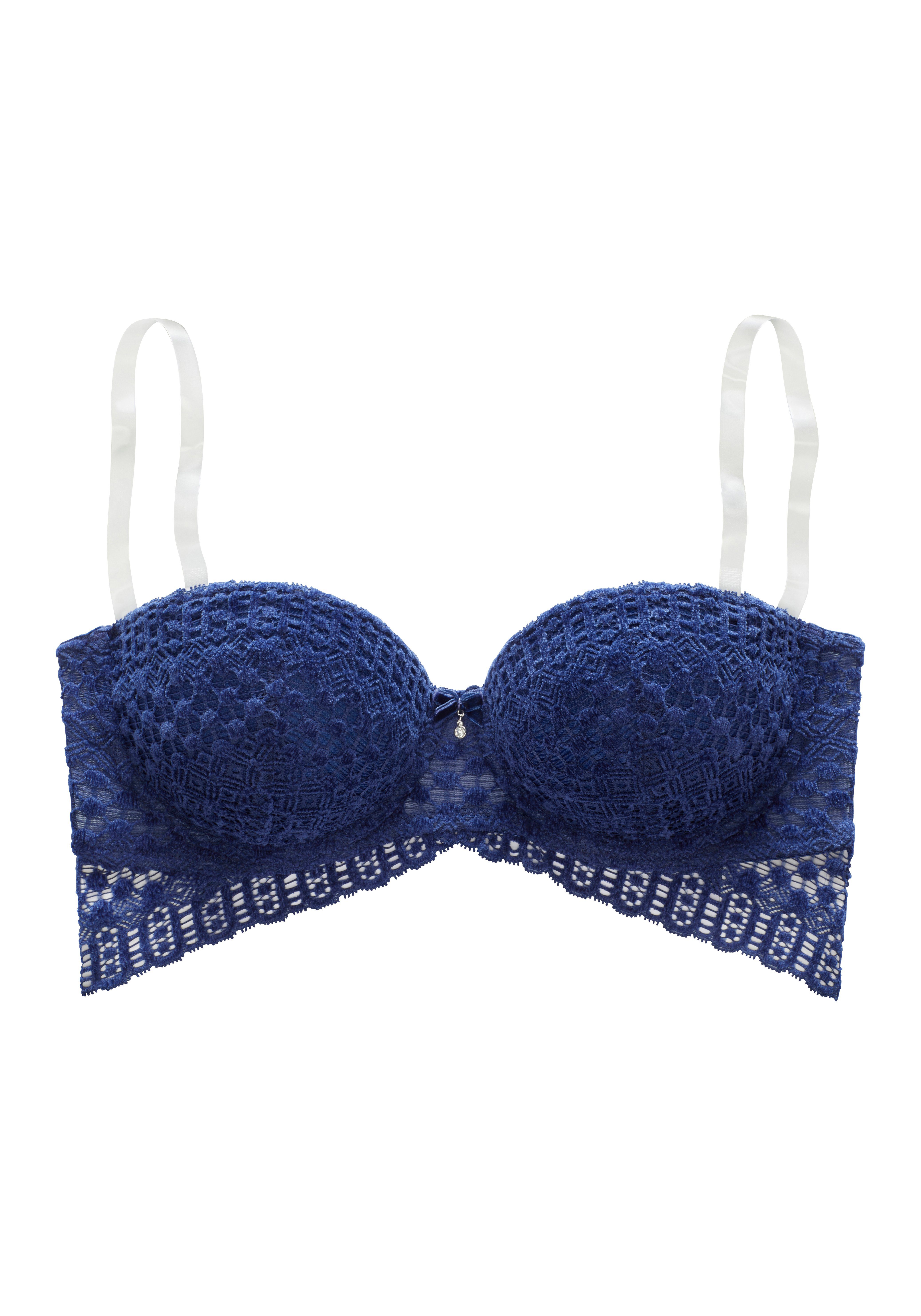 LASCANA Push-up-BH mit vielen Tragevarianten und Spitze in Samt-Optik, Dessous. € 36,99