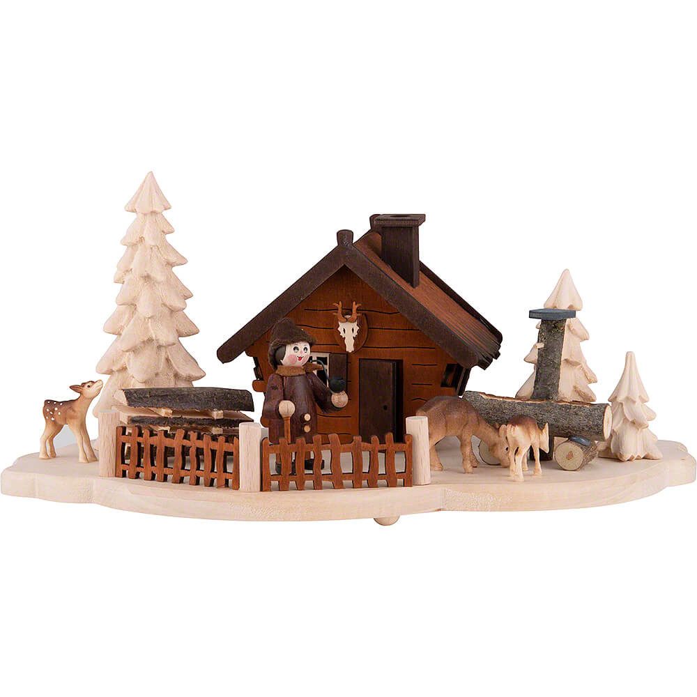 RATAGS Kunsthandwerk Räuchermännchen Räucherhaus Forsthaus (11cm) von RATAGS Holzdesign