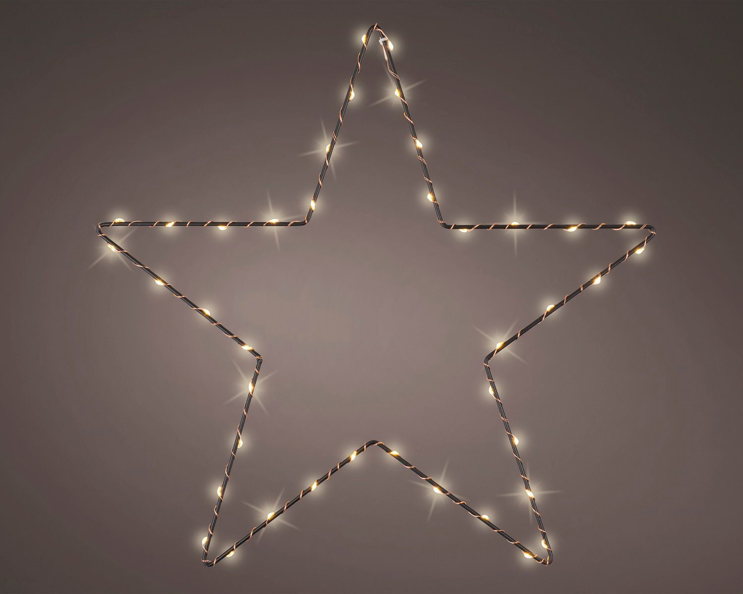 Lumineo LED Stern LED Metall-Stern 40 LED 38 cm klassisch warm, Timer, Klas günstig online kaufen