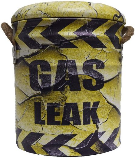 Mucola Sitzhocker »Sitzhocker mit Stauraum Gelb Braun Hocker Rund