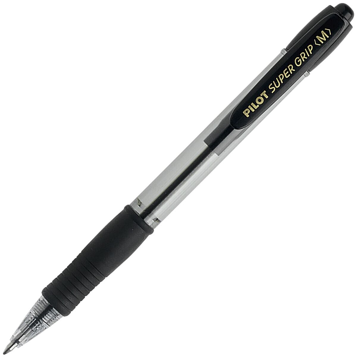 PILOT Kugelschreiber Super Grip M, Strichstärke 0,4 mm, mit Druckmechanik