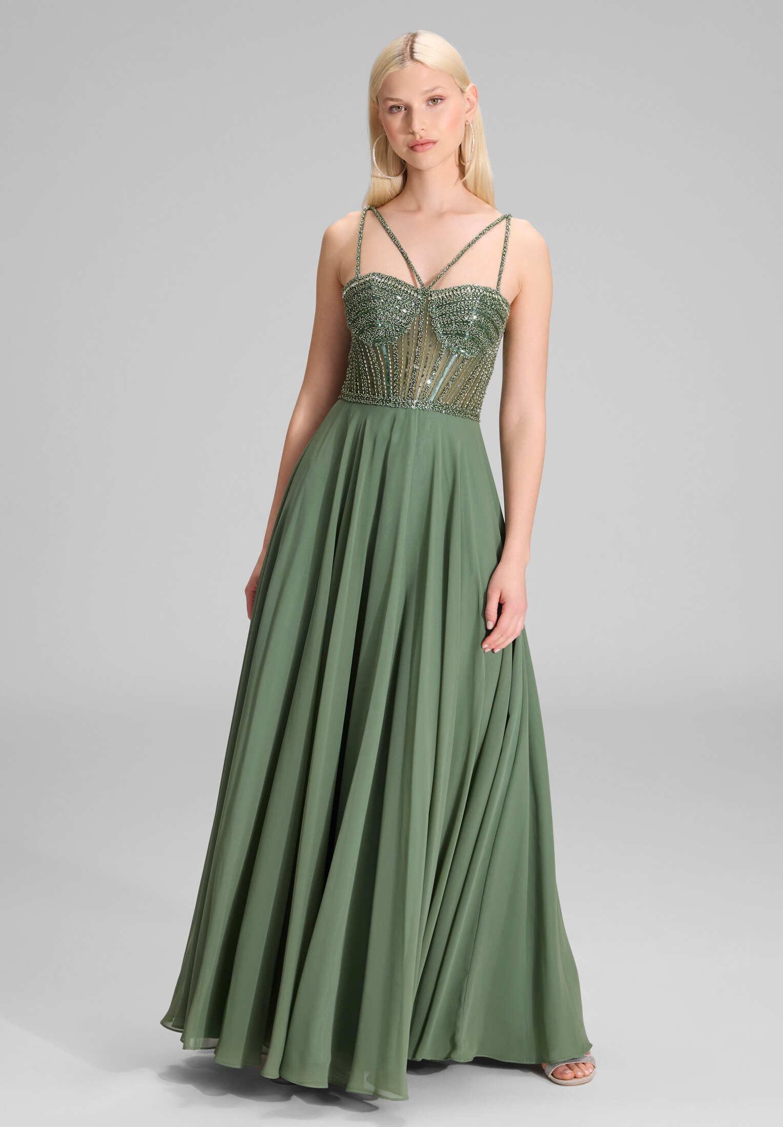 Hey Kyla Abendkleid - Corsagenkleid im See-Through-Look Taillierter Schnitt mit ausgestelltem Rockteil