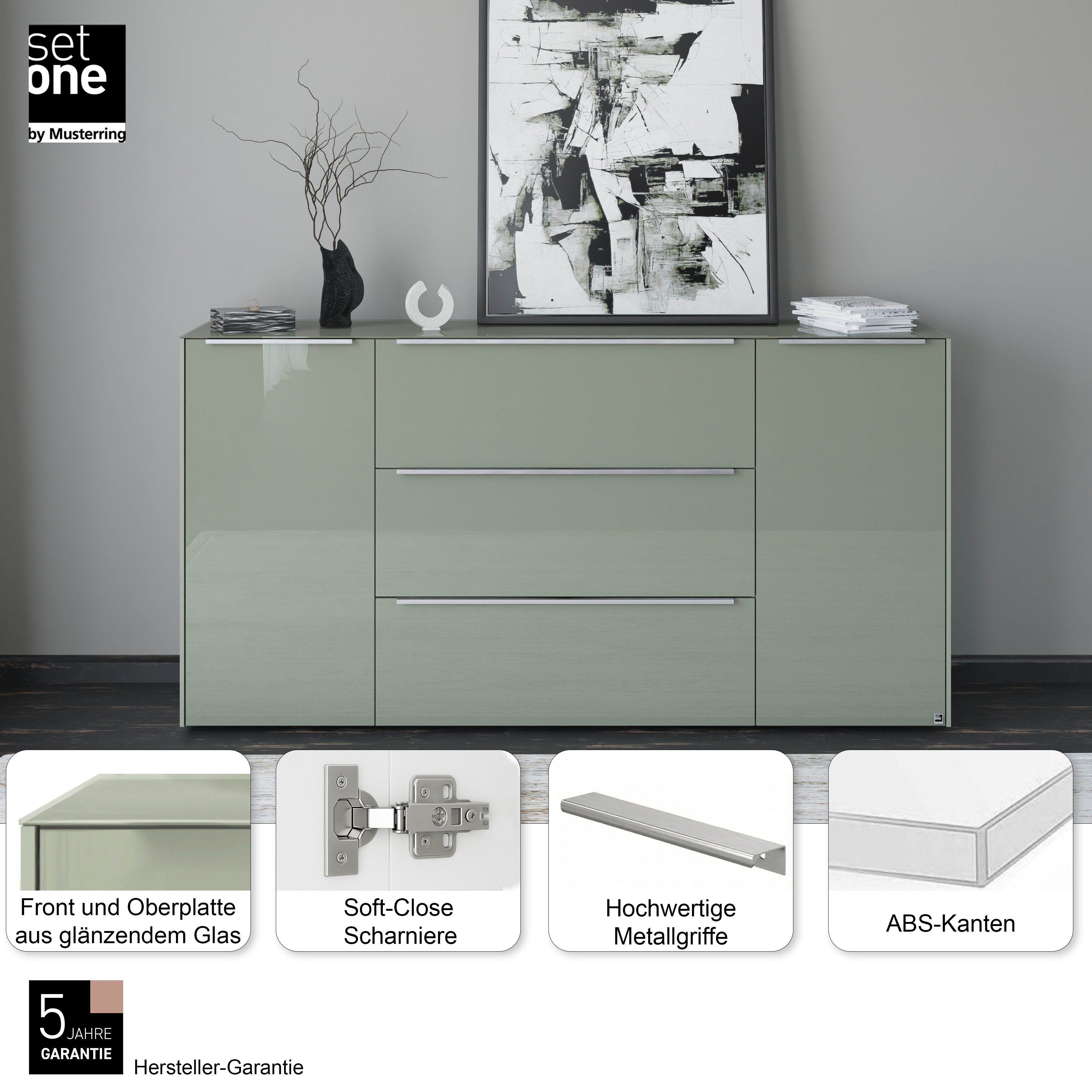 set one by Musterring Sideboard Reno (1 St), Mit Gleitern und in verschiedenen Farben erhältlich