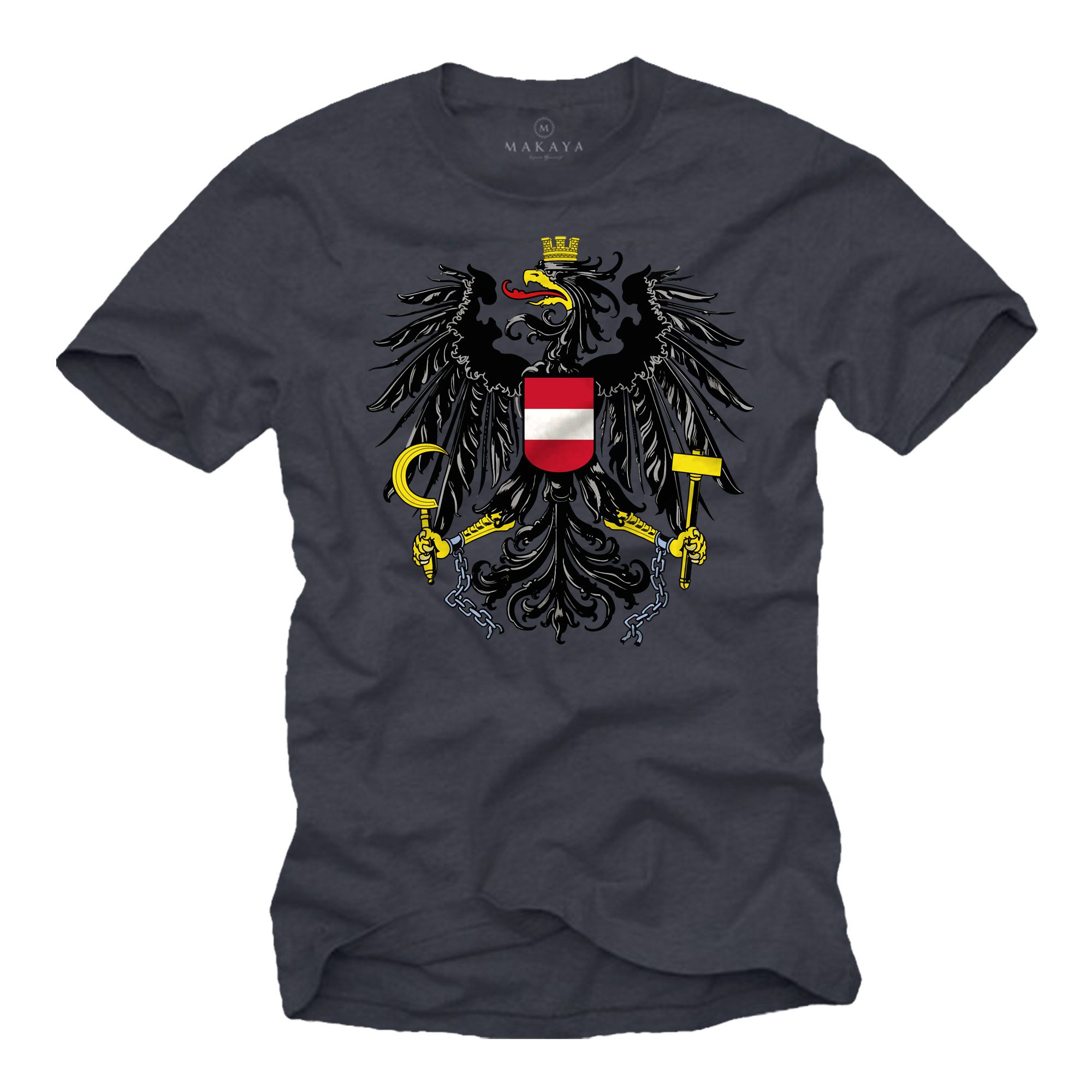 Print-Shirt Österreich EM WM Fußball Trikot Adler Wappen Männer Herren Kinder