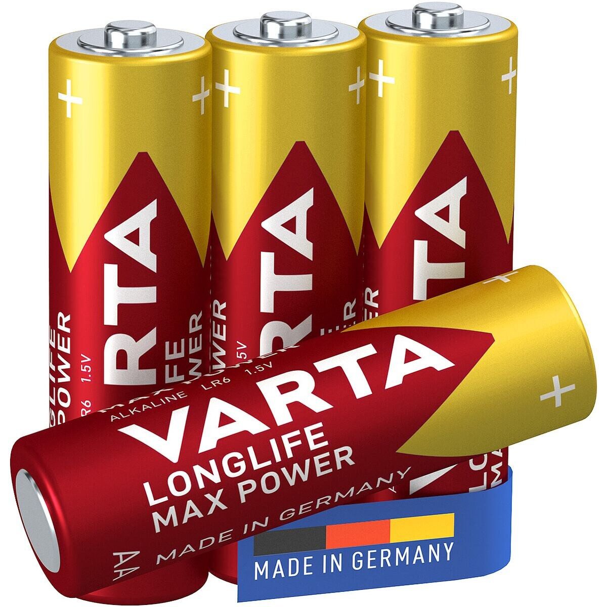 VARTA LONGLIFE Max Power Batterie, (1.5 V, 4 St), Mignon / AA / LR06