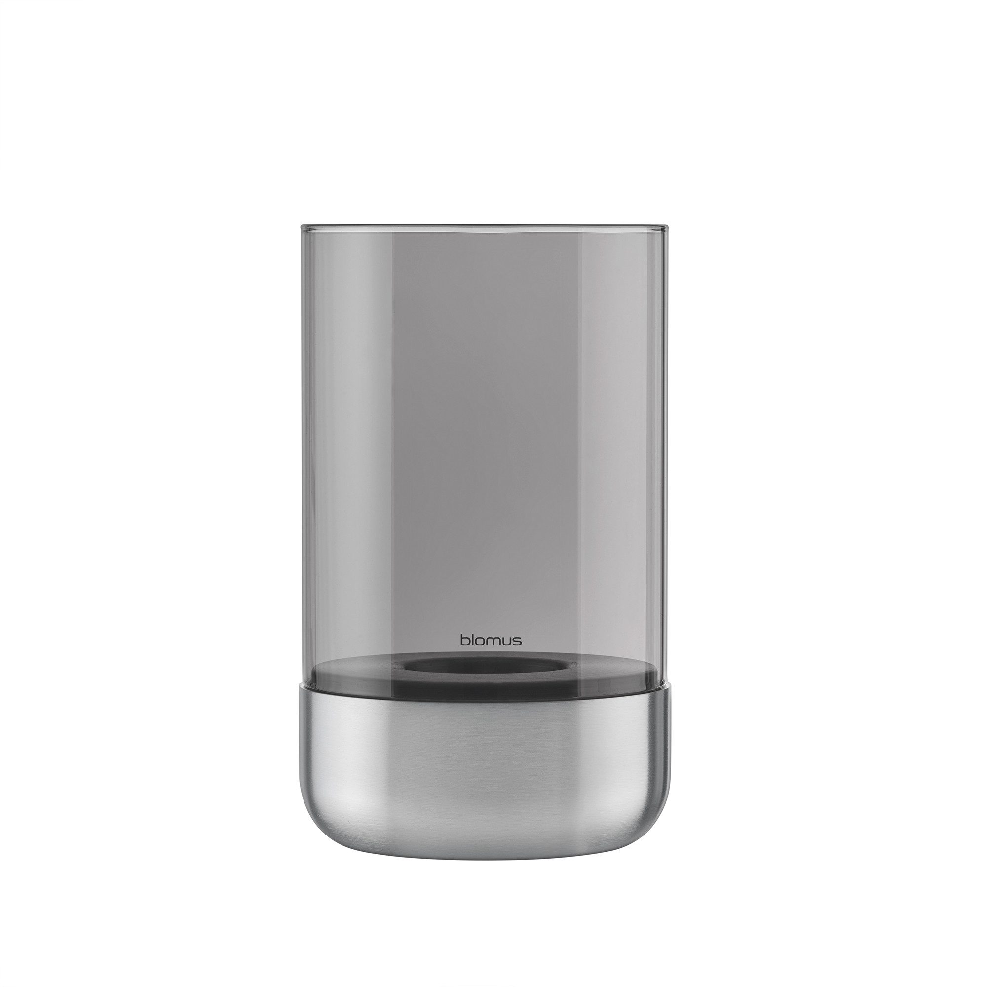 blomus Windlicht -CALMA- Glas Smoke, Edelstahl günstig online kaufen