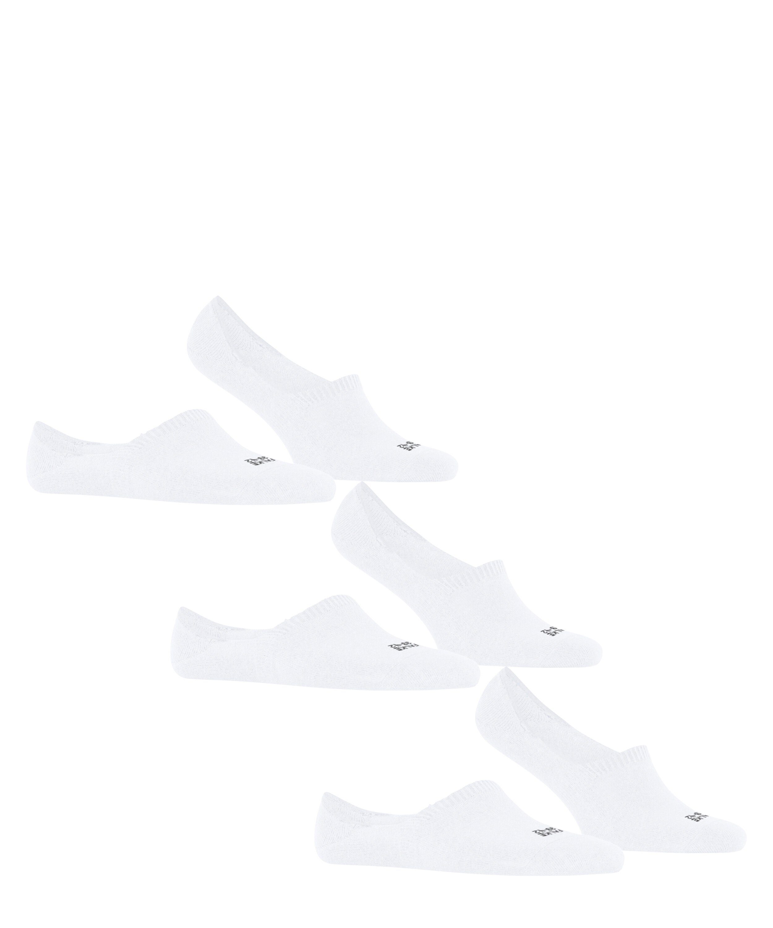 mit High white Garn FALKE 3-Pack (2000) Füßlinge Step Cut nachhaltigem