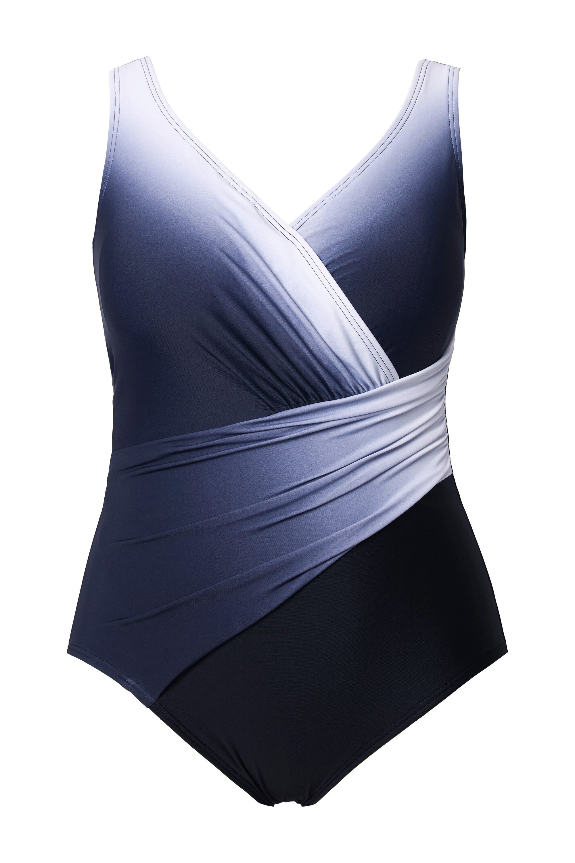 Ulla Popken Badeanzug Badeanzug Farbverlauf Softcups drapiert recycelt günstig online kaufen