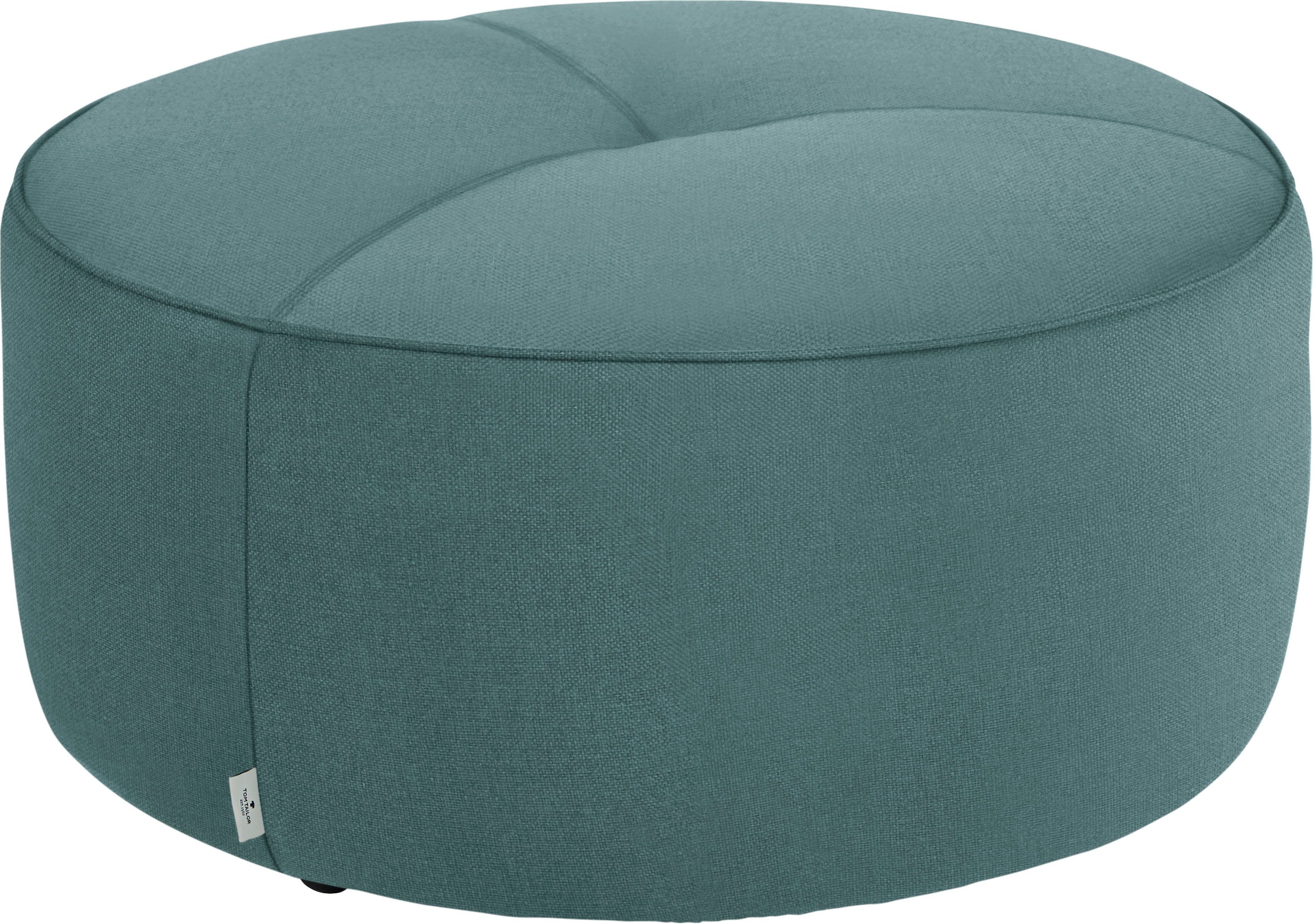 TOM Kedernaht TAILOR cm 90 ø mit & DROP CHIC, Steppung im Sitz, Pouf HOME