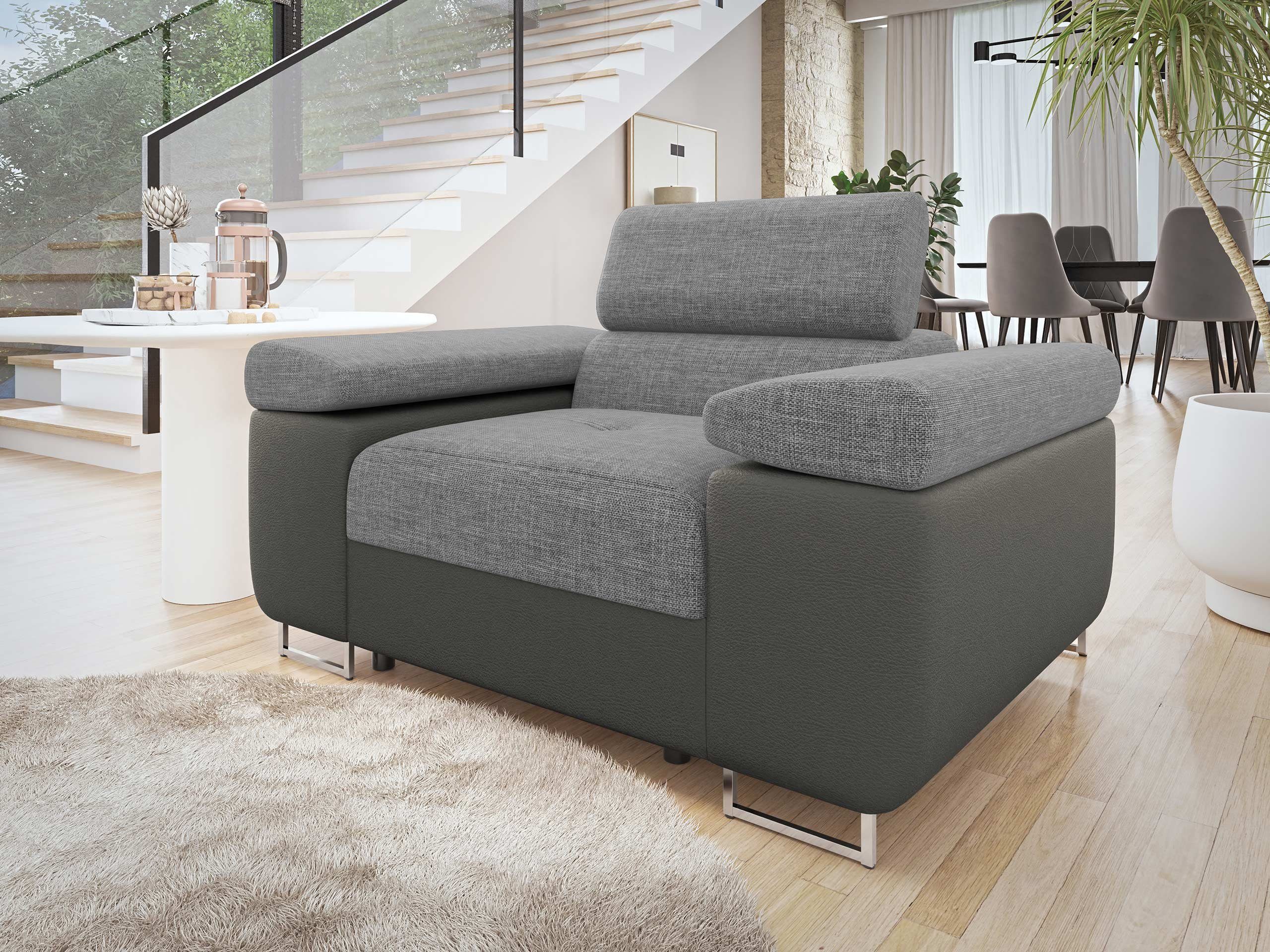 MIRJAN24 Sessel Torezio, Einstellbare Kopfstützen, 134x102x70-90 günstig online kaufen