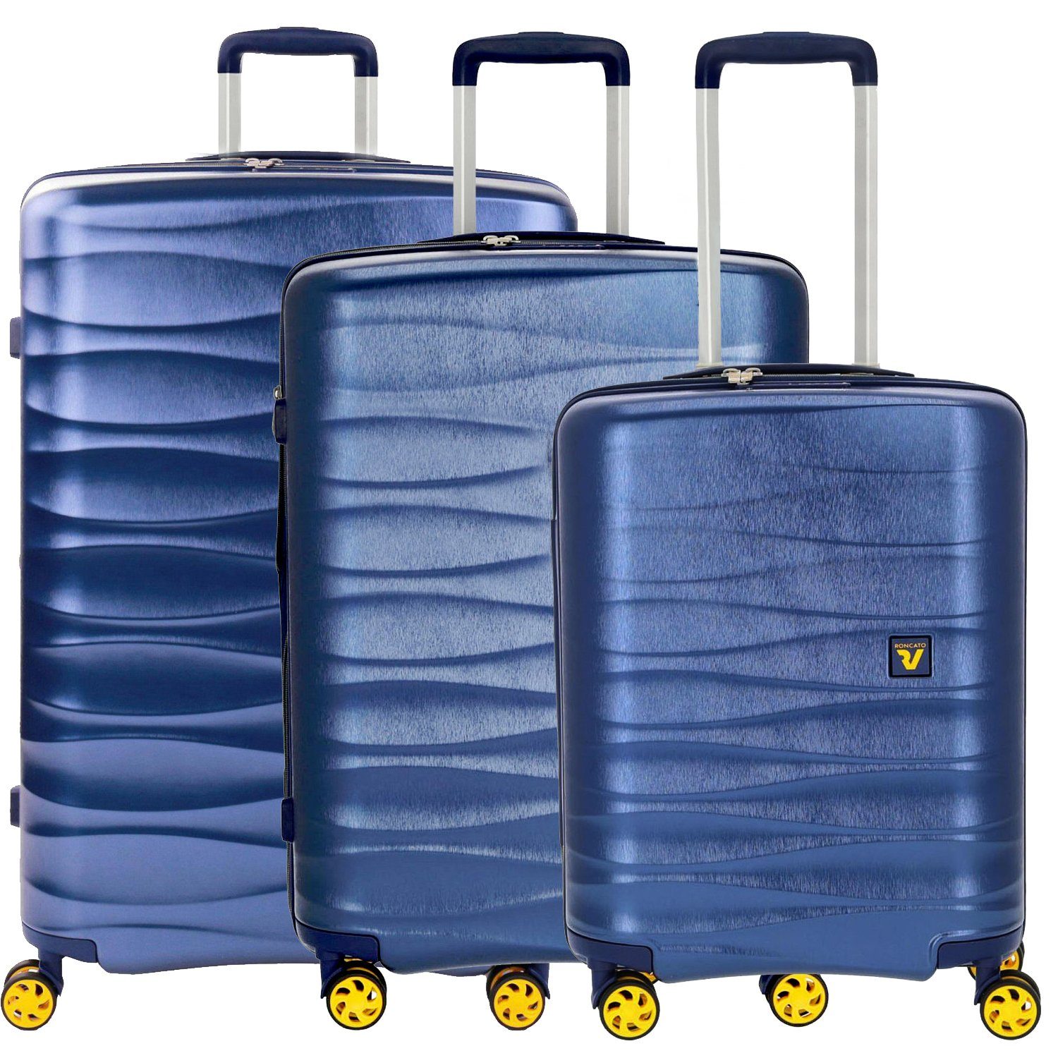 RONCATO Trolley Stellar - 4-Rollen-Trolley-Set 3 tlg., 4 Rollen blue