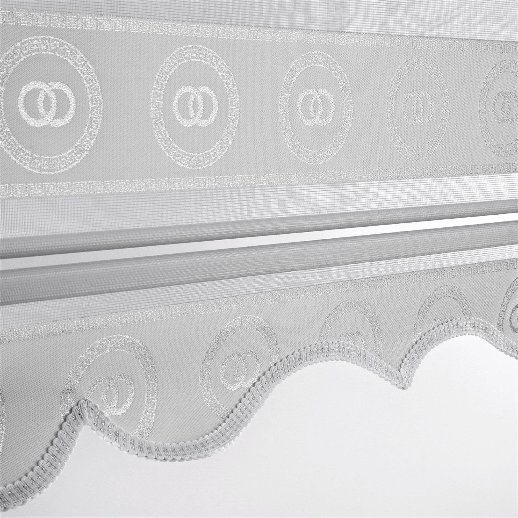 Deckenmontage Deckenmontage, Weiß nach Yasar Maß Doppelrollo Gardinen, Silber Wandmontage Länge 3320-1, und 250cm