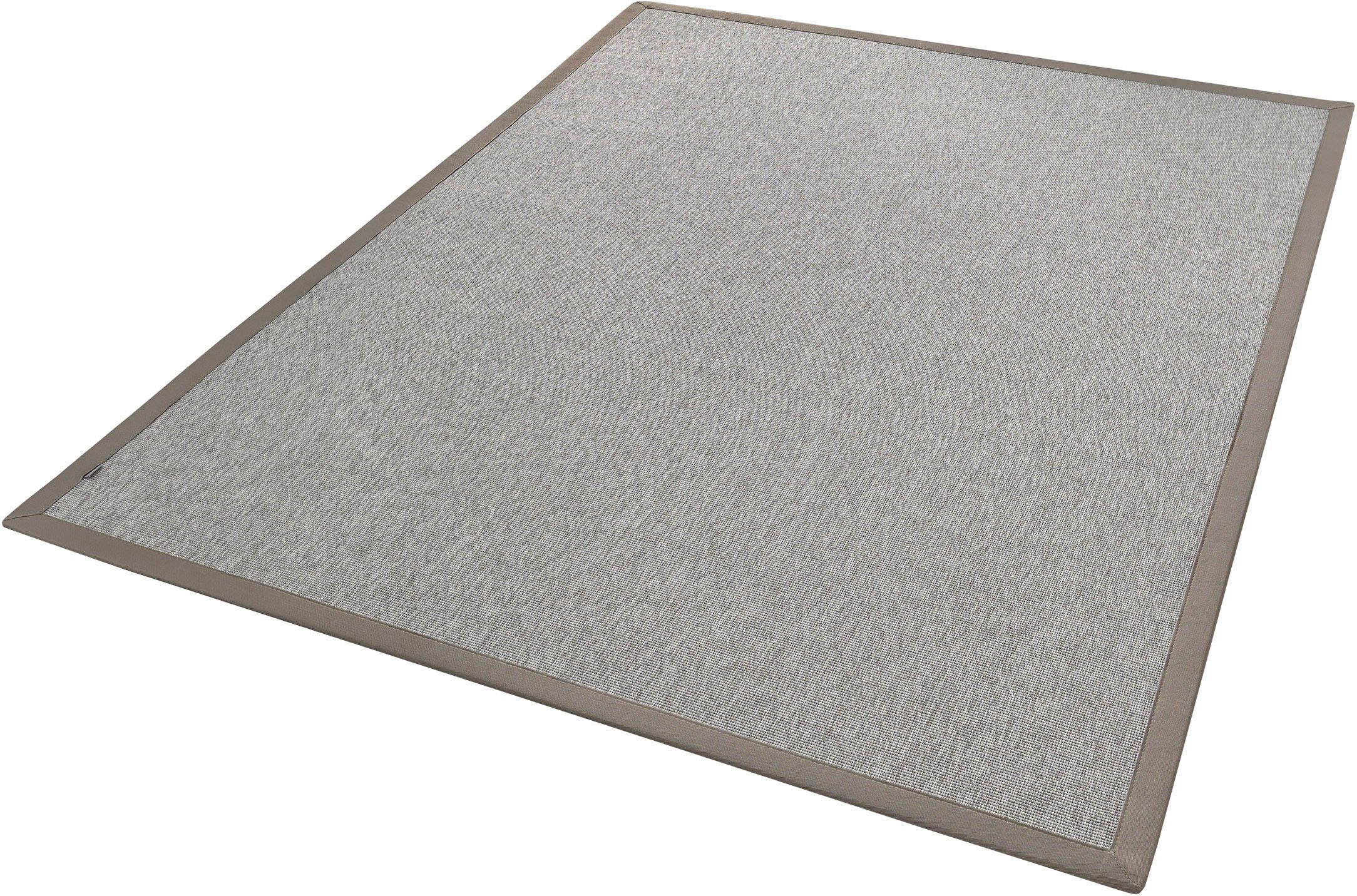 Teppichboden Naturino RipsS2 Spezial, Dekowe, rechteckig, Höhe: 8 mm, Flachgewebe, meliert, Sisal-Optik, In- und Outdoor geeignet grau