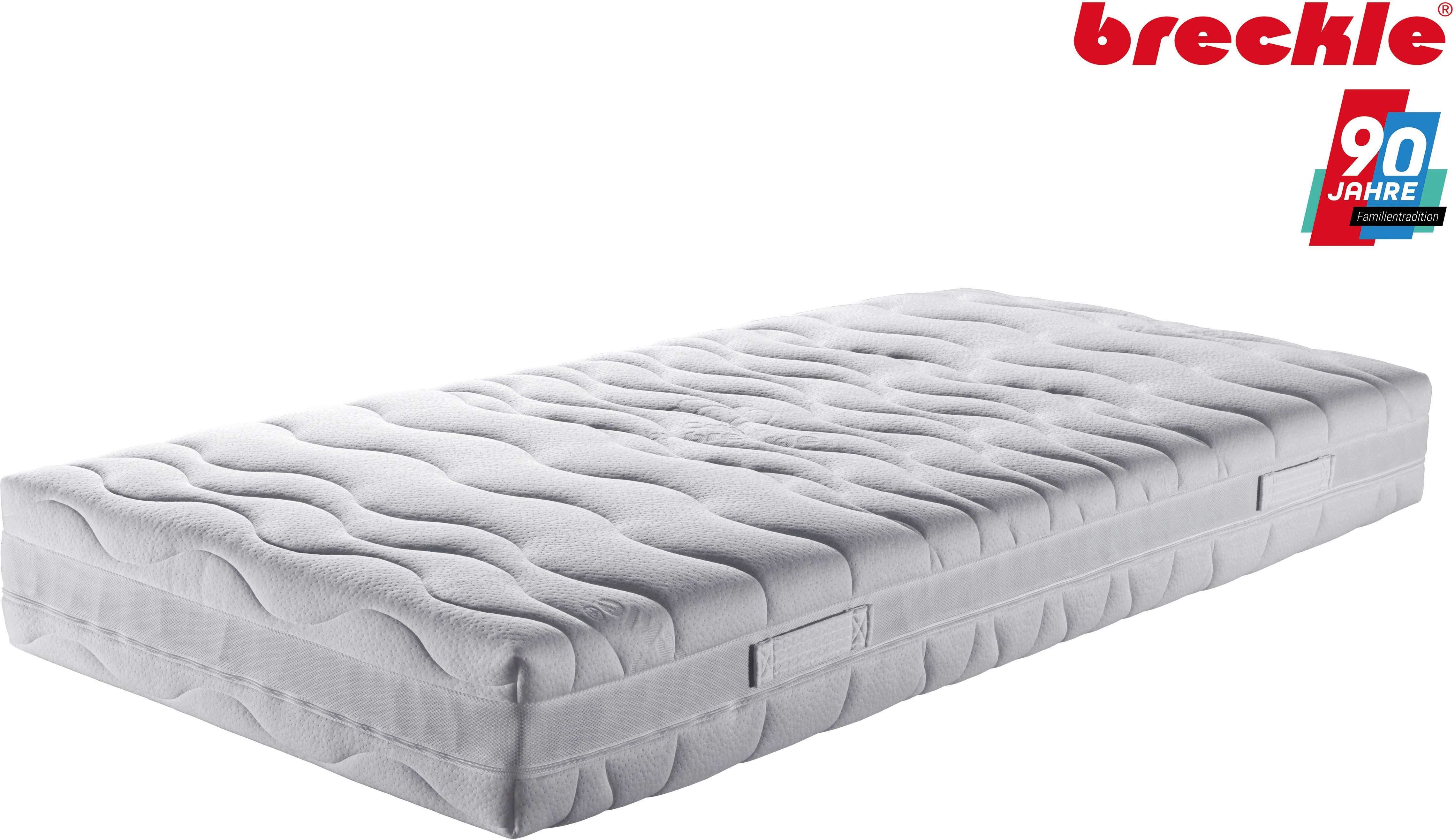 Kaltschaummatratze Pro Body S 592, 7 Zonen Matratze 90x200 cm, 140x200 cm, Breckle, 22 cm hoch, & weitere Größen, Matratze H2/H3, ergonomisch, atmungsaktiv