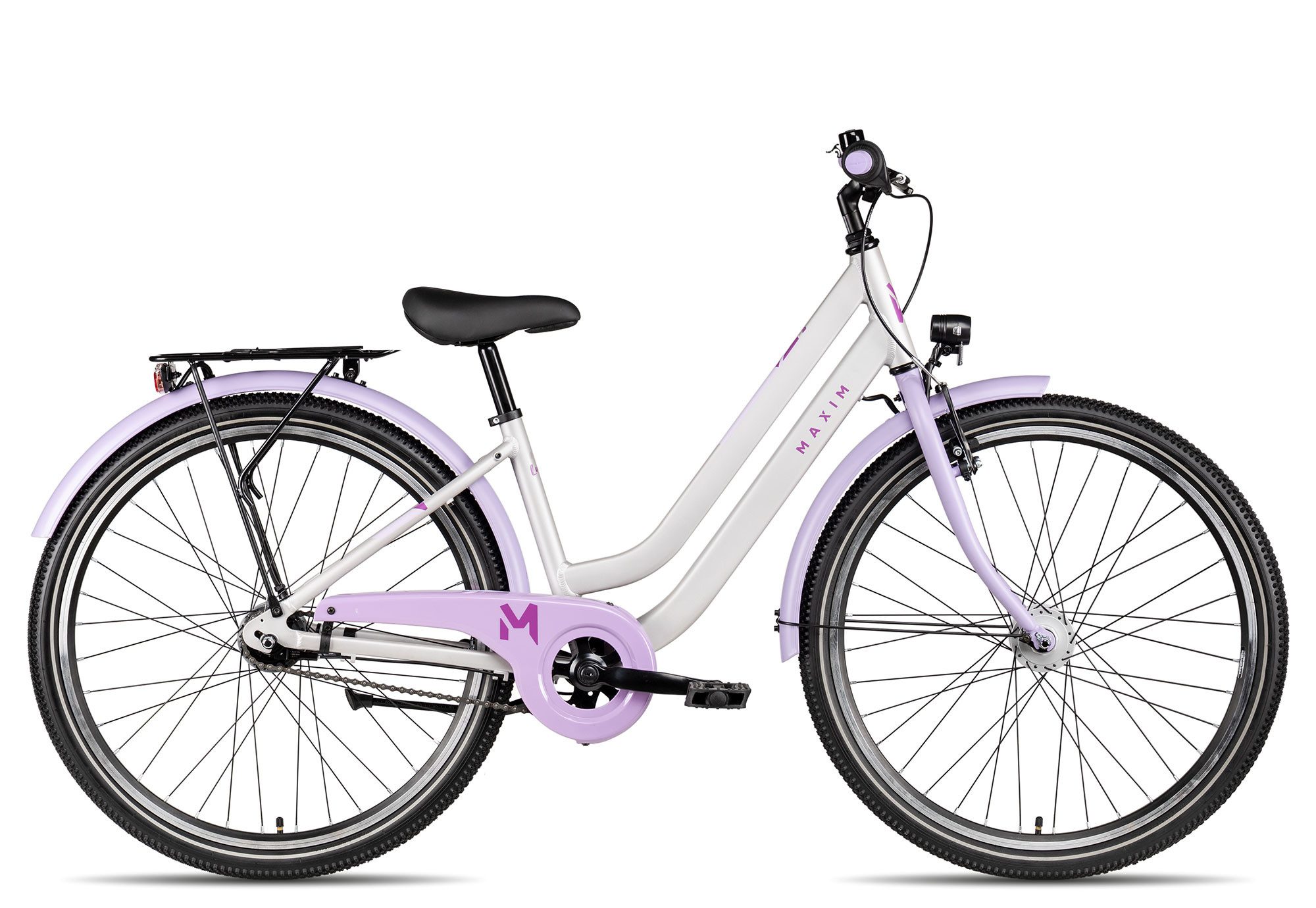 Maxim Kinderfahrrad Luna 26-7 Nexus, 7 Gang Shimano Nexus SG-C3000-7C 7sp. Schaltwerk, Nabenschaltung Rücktritt, Straßenausstattung violett/rosa