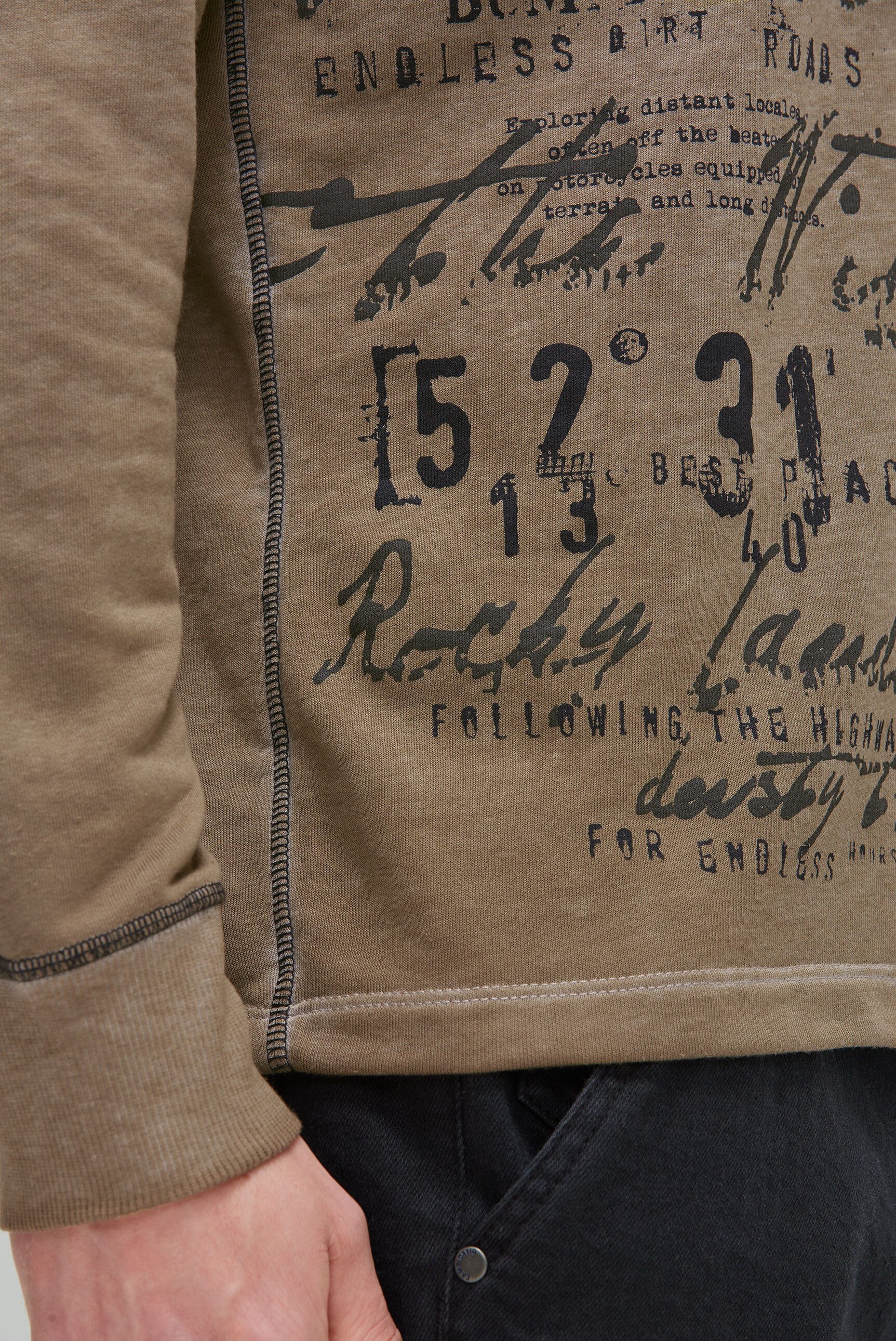 CAMP DAVID Kapuzensweatshirt mit Ausbrenner-Effekten