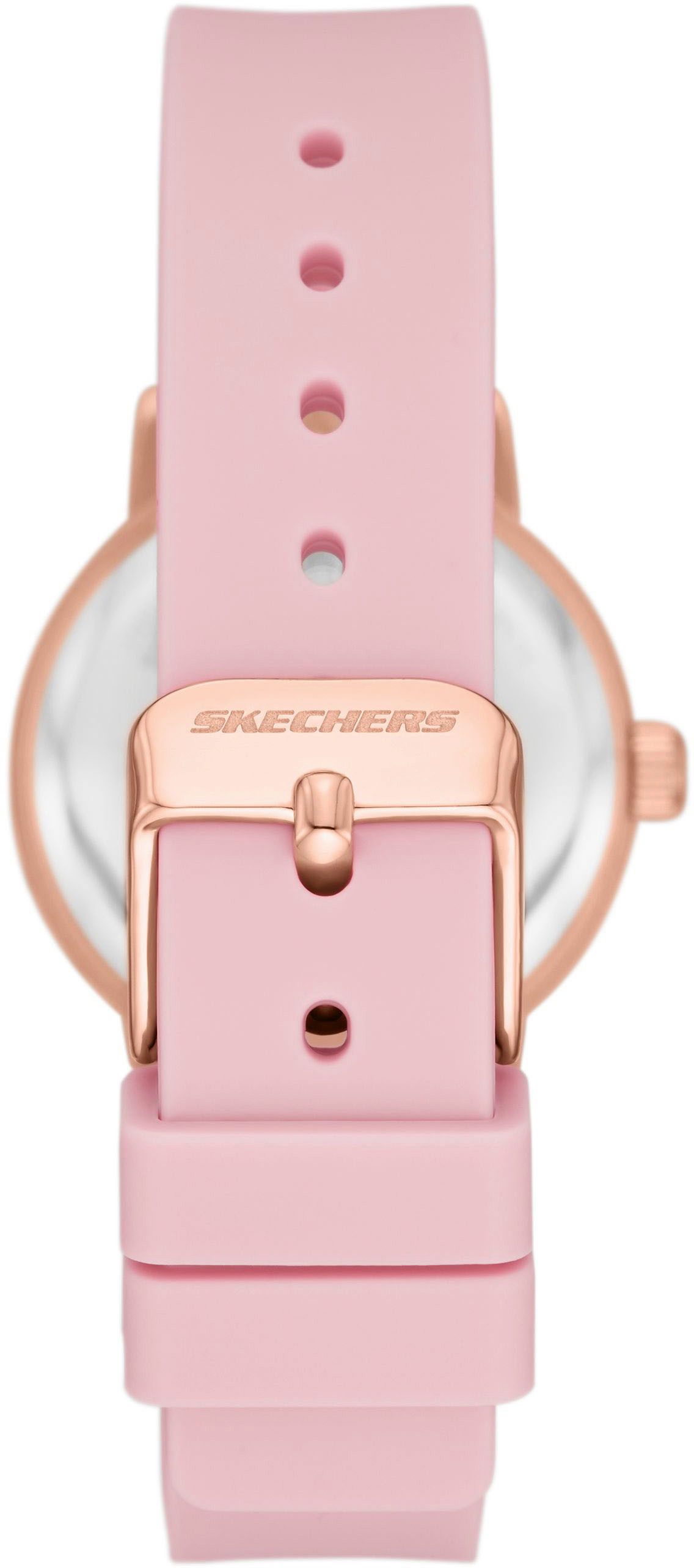 Skechers Quarzuhr ARDMORE SR6297, Armbanduhr, Damenuhr, Silikonarmband, analog, Mineralglas