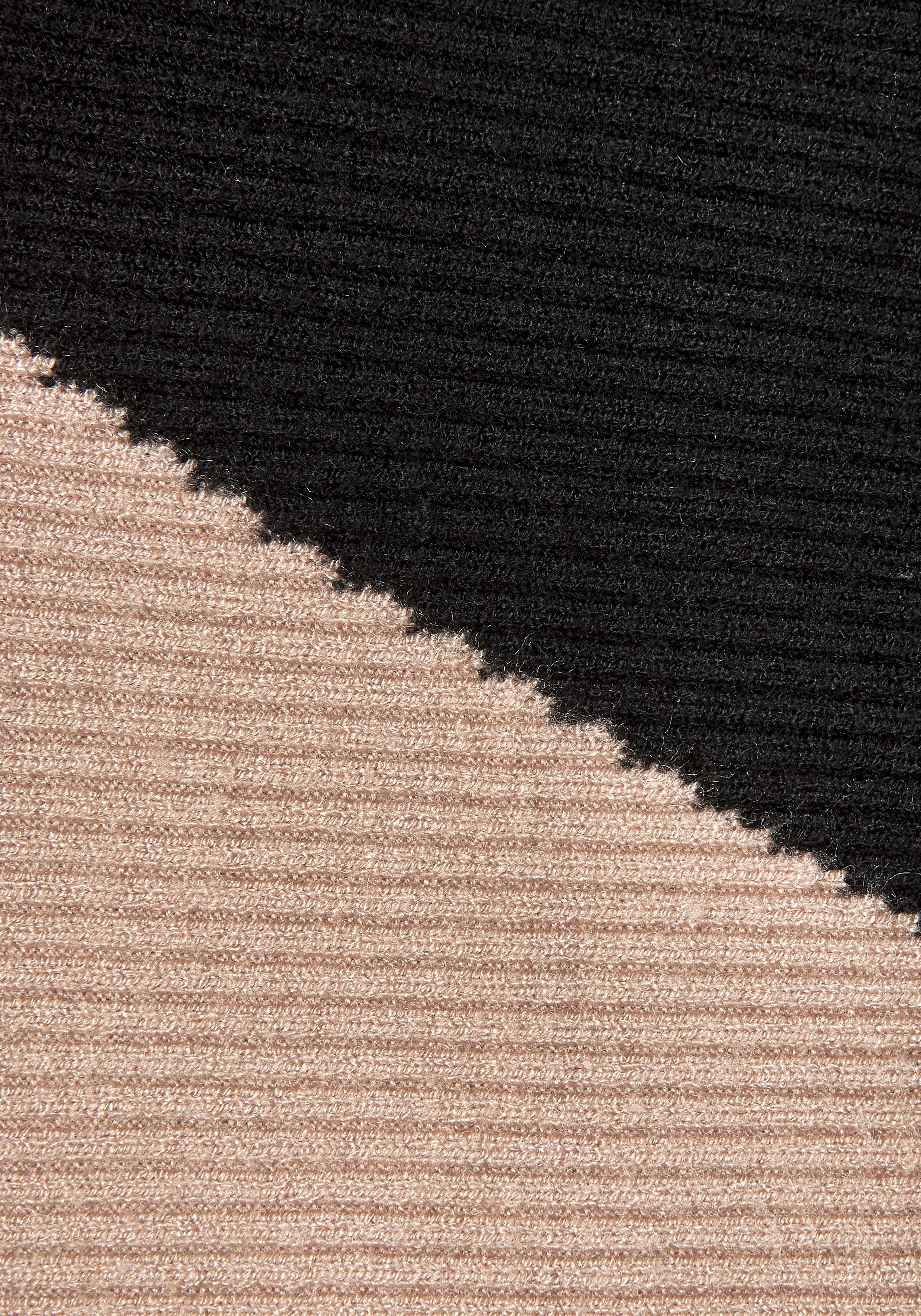 LASCANA Strickpullover mit Colorblock-Optik Fledermausärmel, modisch