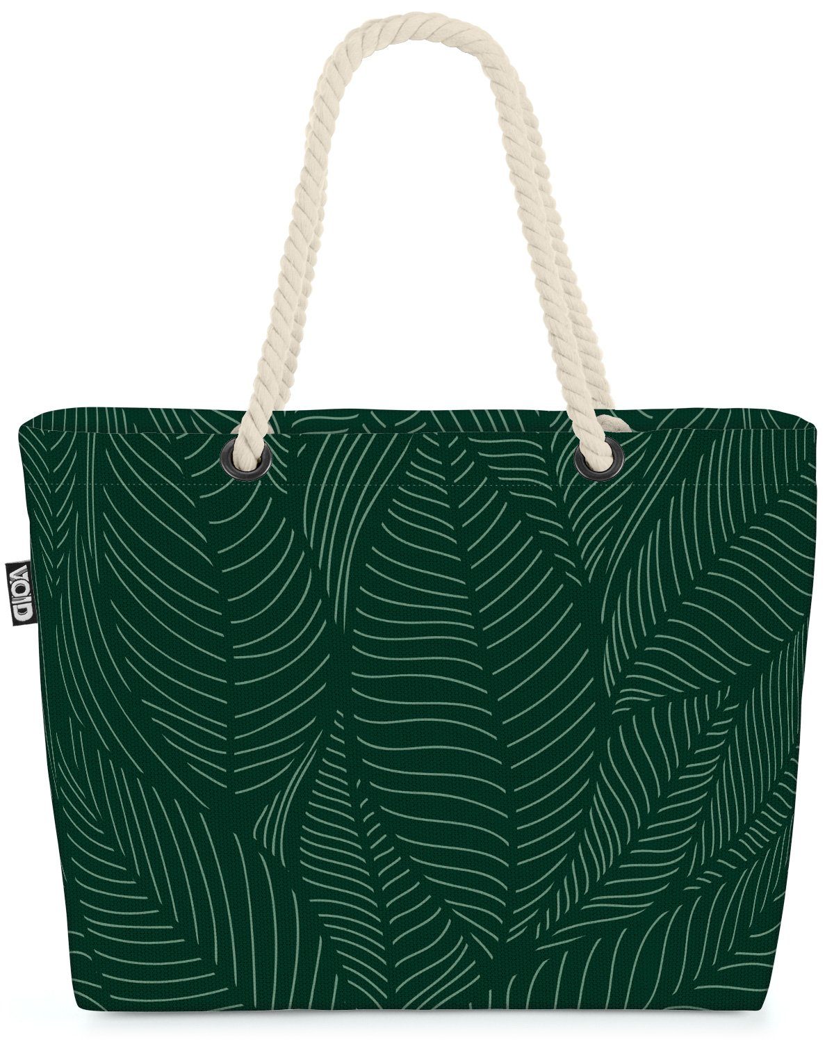 VOID Strandtasche (1-tlg), Tropische Blätter Grafik Muster Tropische Blätter Grafik Muster Banan