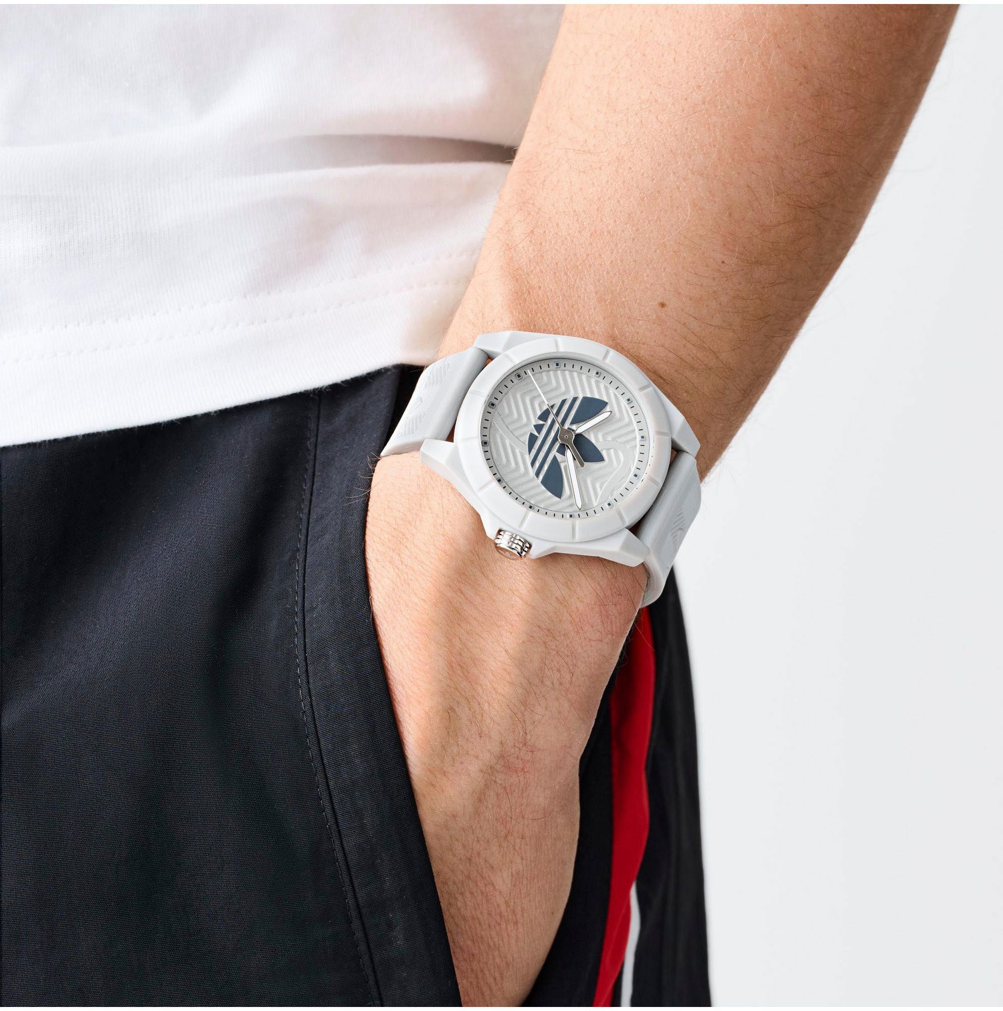adidas Originals Quarzuhr PROJECT FOUR AOST250352I, Armbanduhr, Herrenuhr, Damenuhr,Resinarmband,wasserabweisend bis 5 bar
