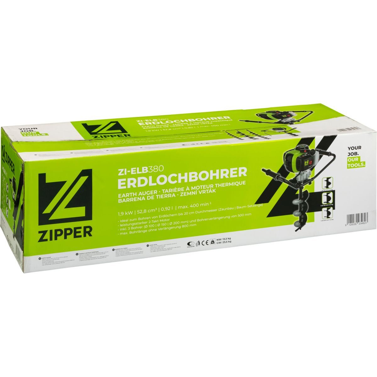 ZIPPER Erdbohrer ZI-ELB380 Benzin-Erdbohrer günstig online kaufen