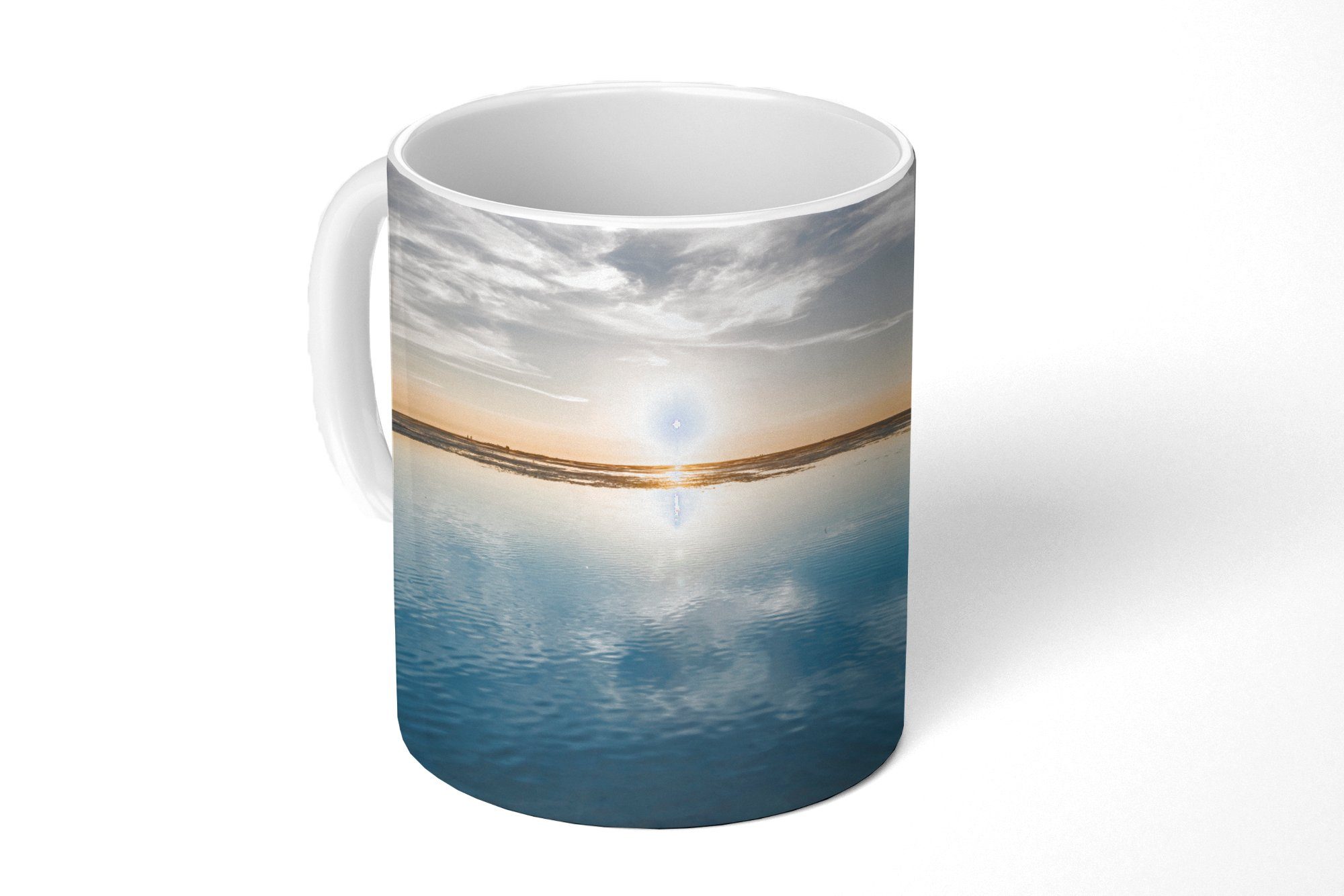 MuchoWow Tasse Watteninseln - Wasser - Sonne, Keramik, Kaffeetassen, Teetasse, Becher, Teetasse, Geschenk