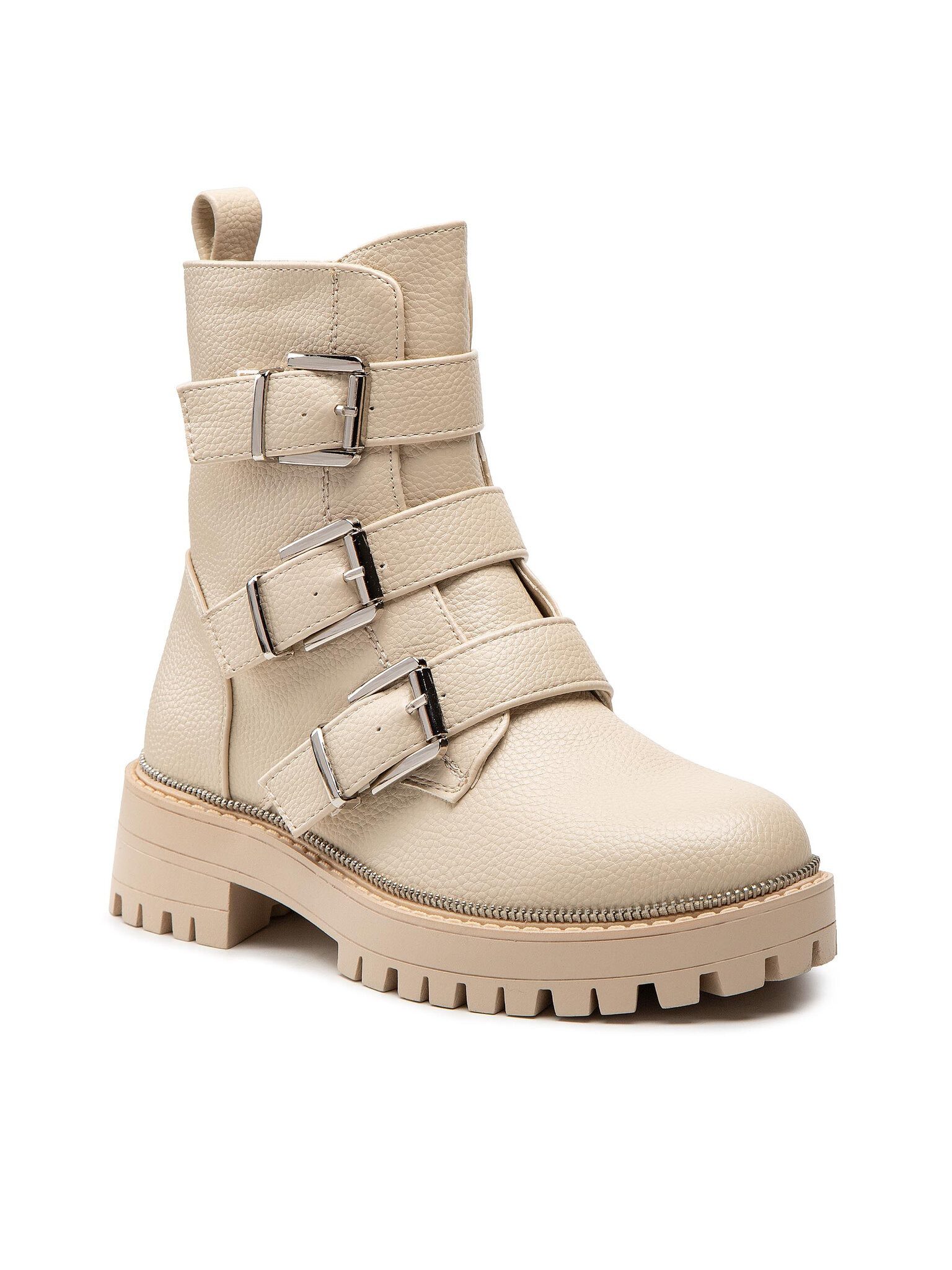 DeeZee Schnürstiefeletten ZAL13202-4 Beige Schnürstiefel