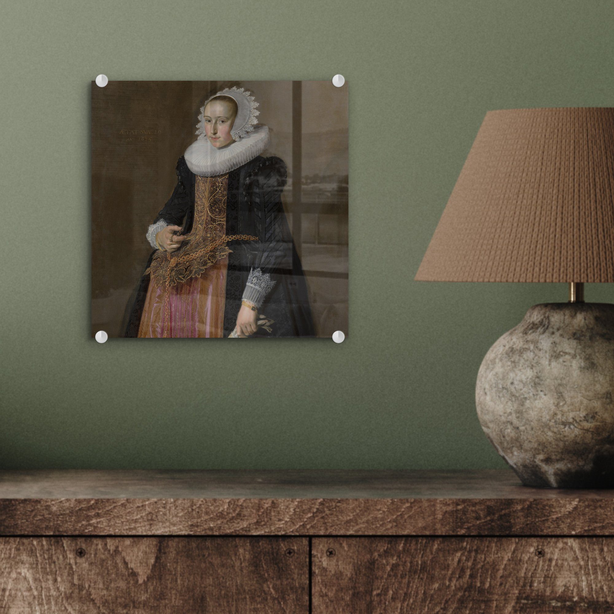 Acrylglasbild - Porträt Hals, - Frans Aletta (1 Bilder auf MuchoWow Hanemans Foto Glas Wanddekoration - Wandbild Glas St), Glasbilder auf - von