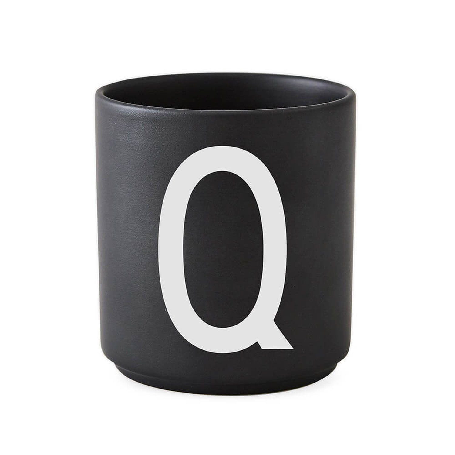 Design Letters Кружки Porzellanbecher Schwarz Q, Porzellan