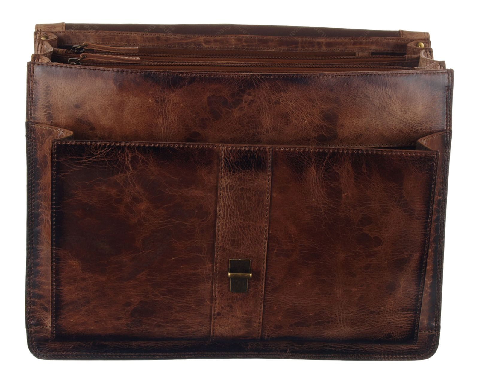 GreenLand Nature Aktentasche Briefcase, aus echtem Leder