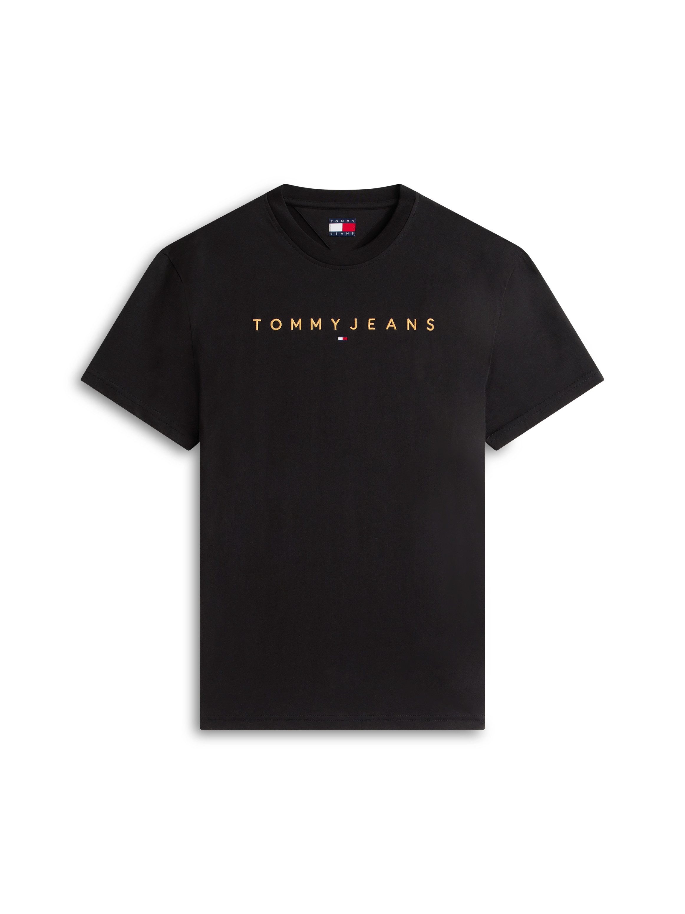 Tommy Jeans T-Shirt TJM REGULAR LINEAR LOGO EXT Rundhals, Regular Fit