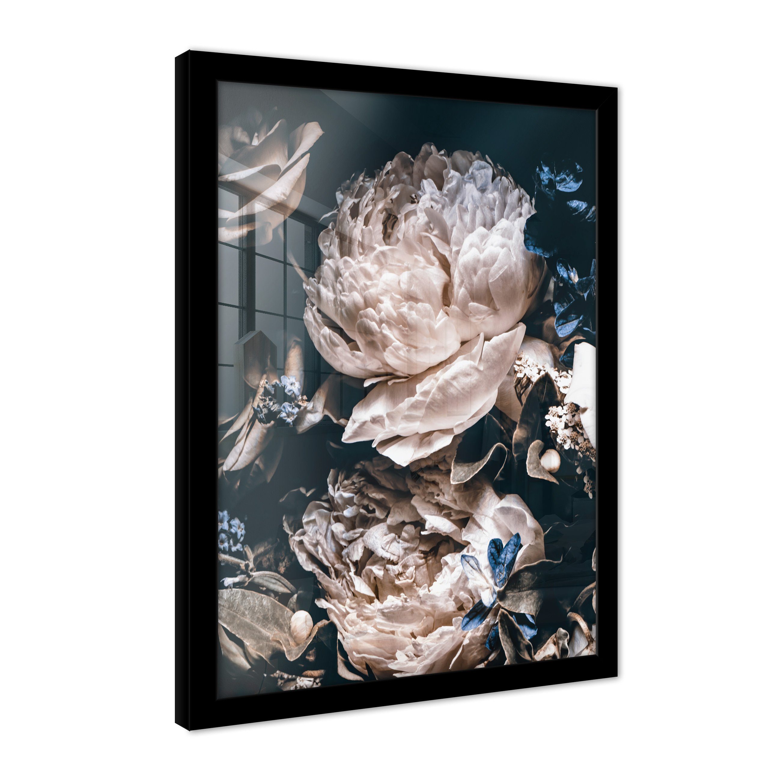 Wallarena Poster mit Rahmen Bilder Blumen Wohnzimmer Schlafzimmer Kunstdruc günstig online kaufen