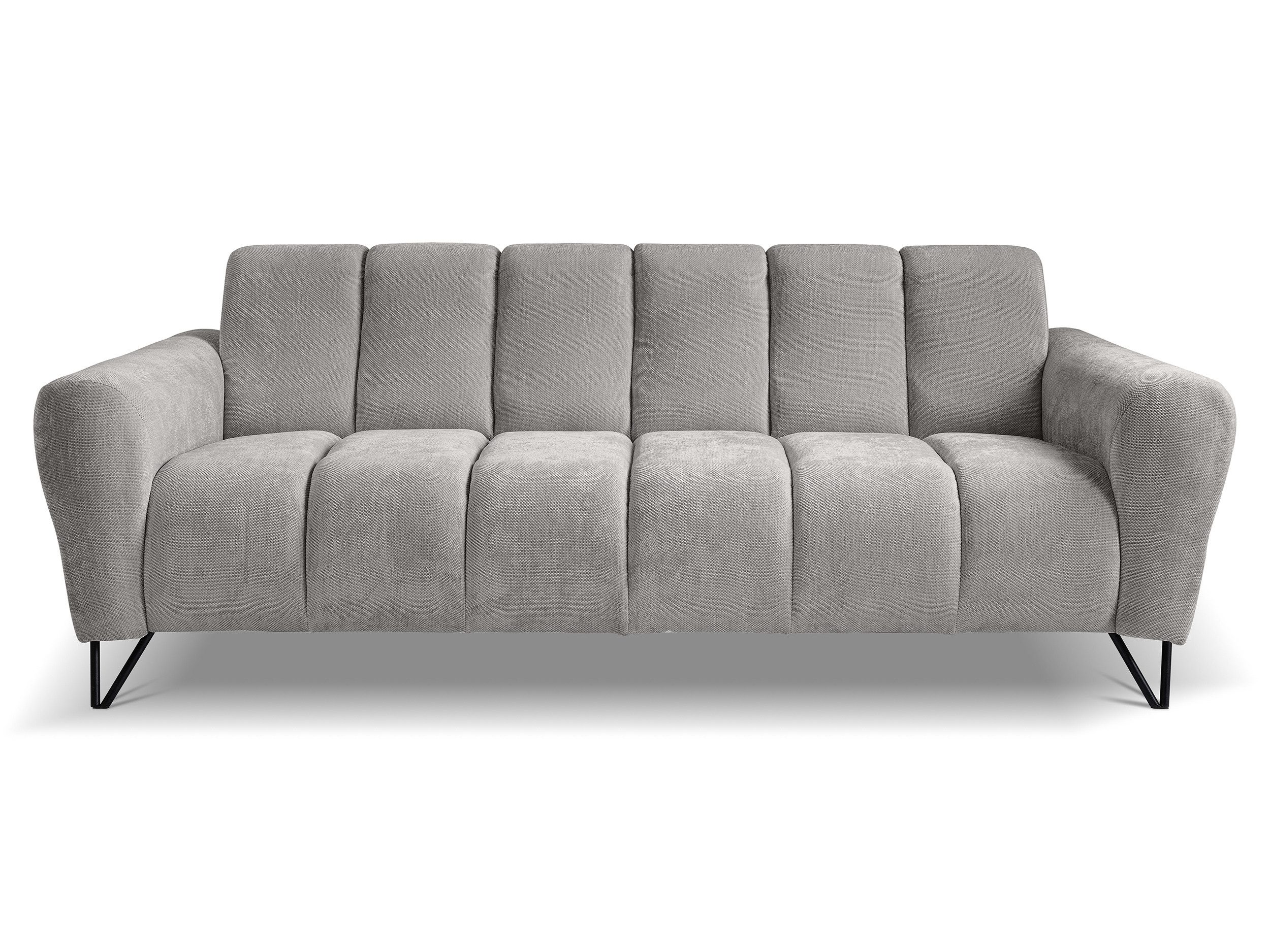 Beautysofa Sofa mit Metallbeine in Schwarz VOLARE, 3-Sitzer, viele Farbvarianten, ohne Schlaffunktion – Bild 2 von 5