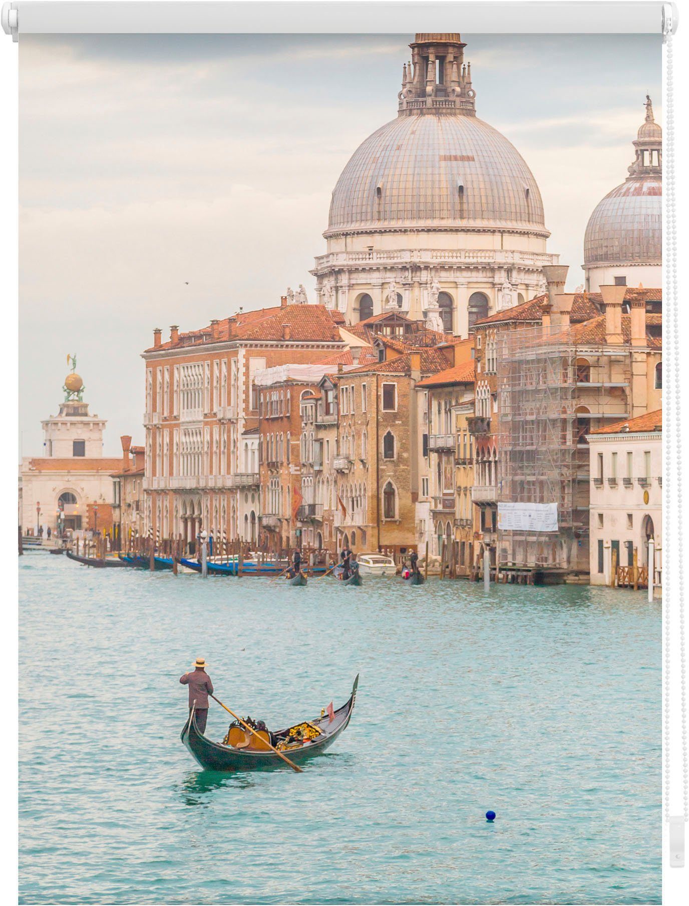 Seitenzugrollo Klemmfix Motiv Venedig Canal Grande, LICHTBLICK ORIGINAL, Lichtschutz, ohne Bohren, freihängend, Klemmfix, bedruckt
