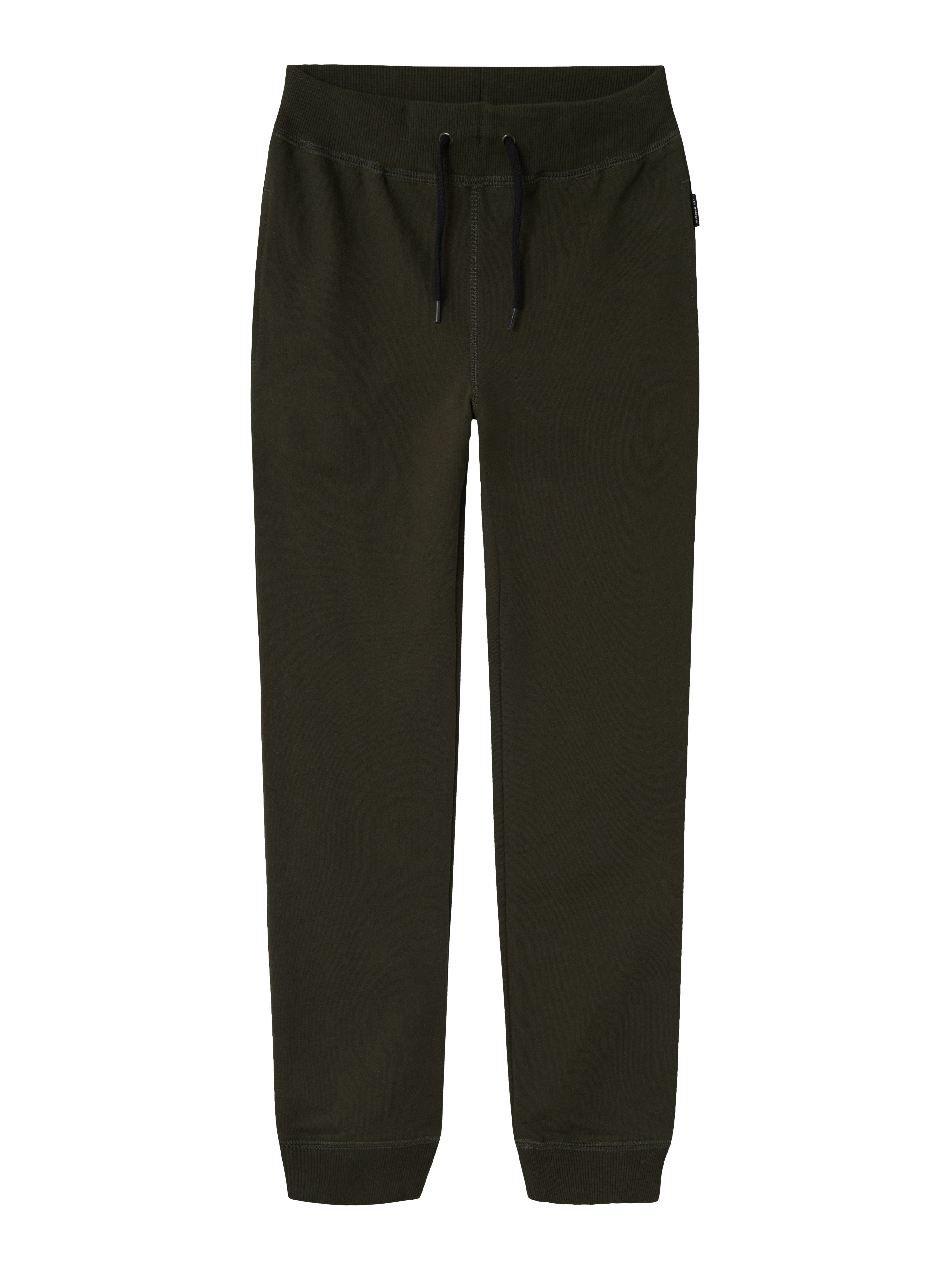 Name It Jogginghose NKMSWEAT für Jungen mit verstellbarem Bund und Kordelzug unifarben, casual, regular fit, Baumwollmix, Rundhals