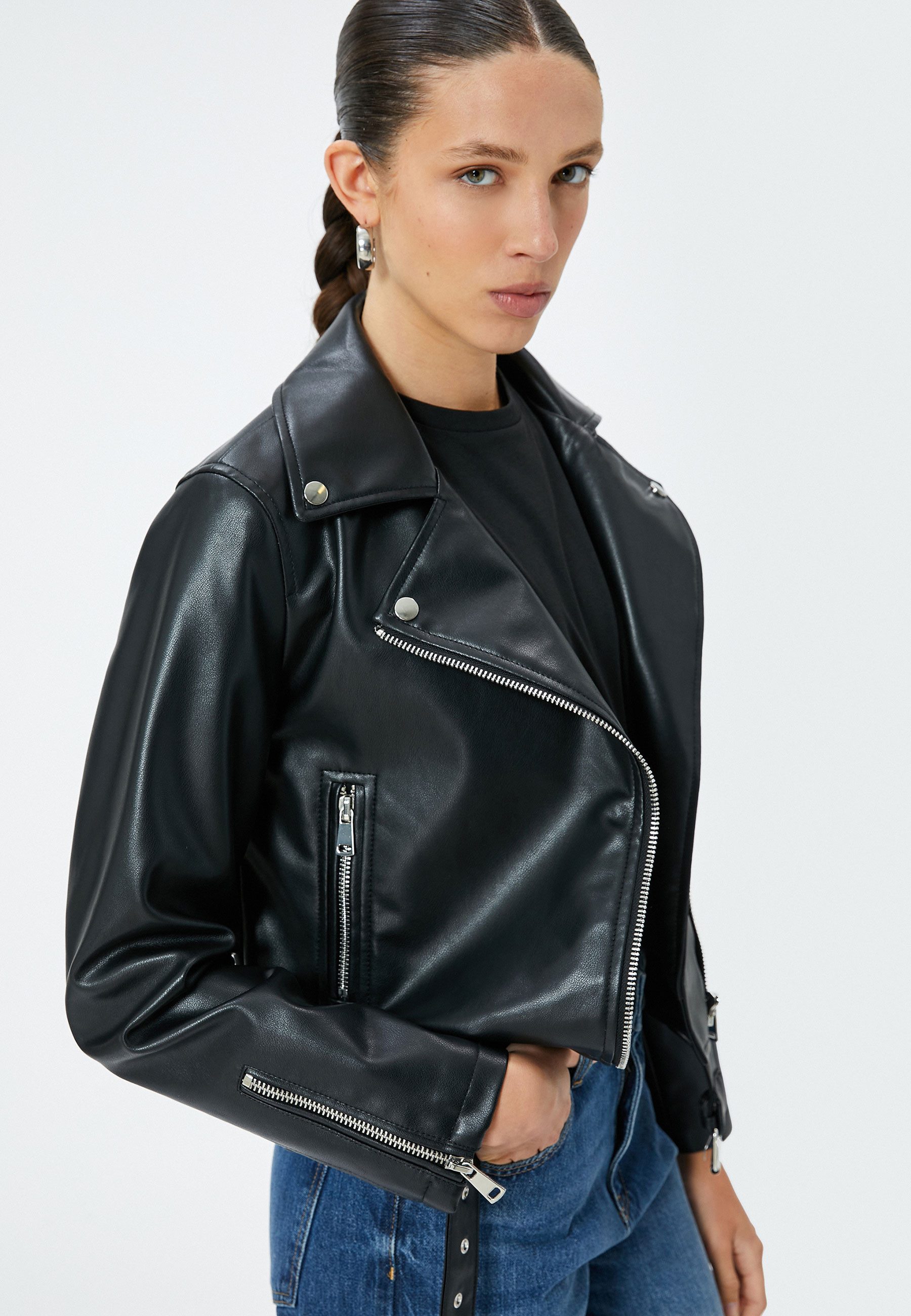 Koton Lederimitatjacke Kunstleder Biker