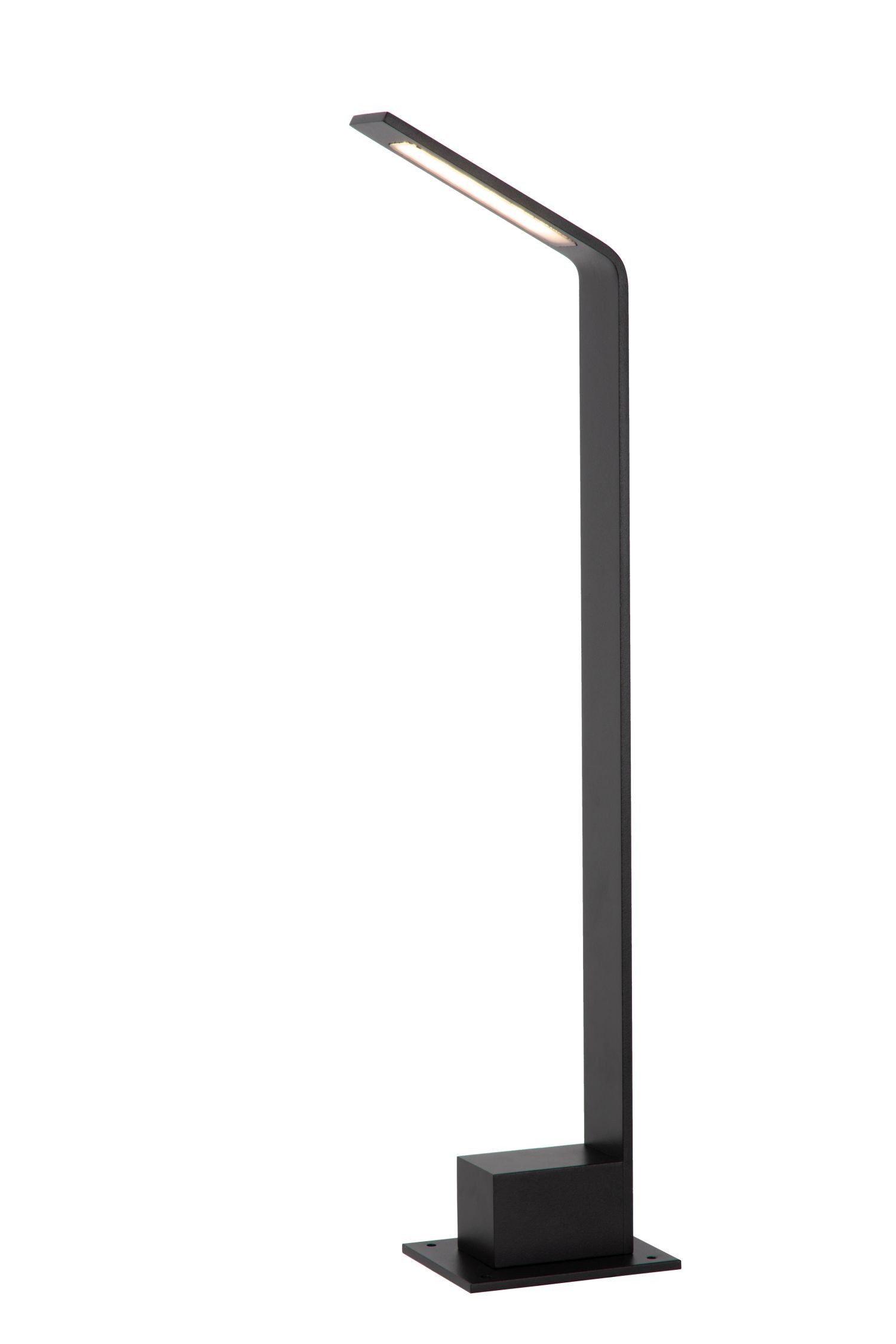Licht-Erlebnisse Außen-Stehlampe DREKU, LED fest integriert, Warmweiß, LED Aluminium 60 cm IP54 Schwarz 3000 K 750 lm Modern