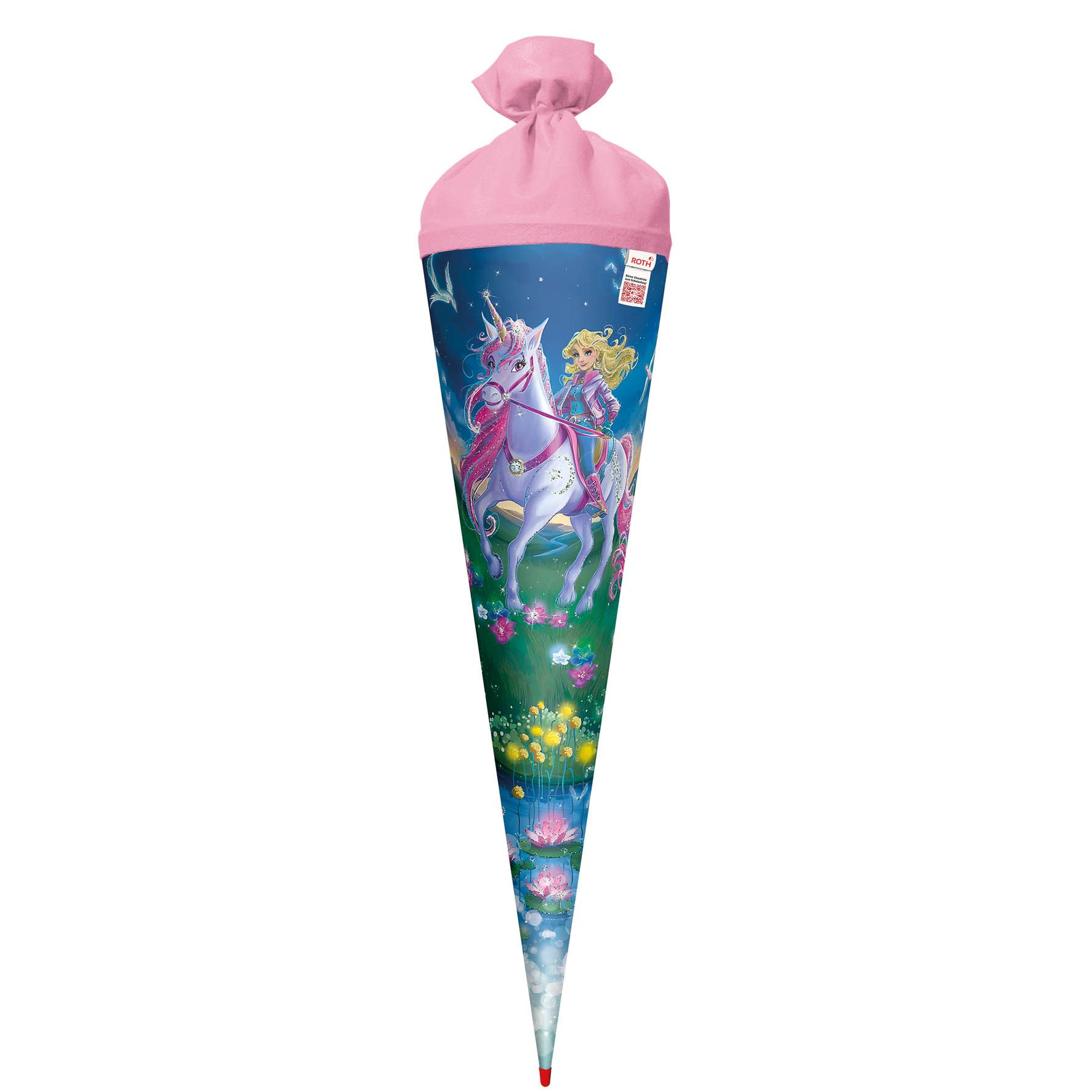 Schultüte Roth Motiv-Schultüte, Magische Einhornreiterin, 70 cm, Glitter