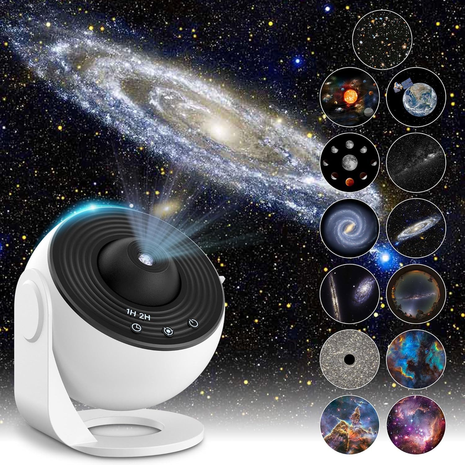 LED-Sternenhimmel LED Nachtlicht 360 Drehbare 13 in 1 Planetarium Galaxie Projektor