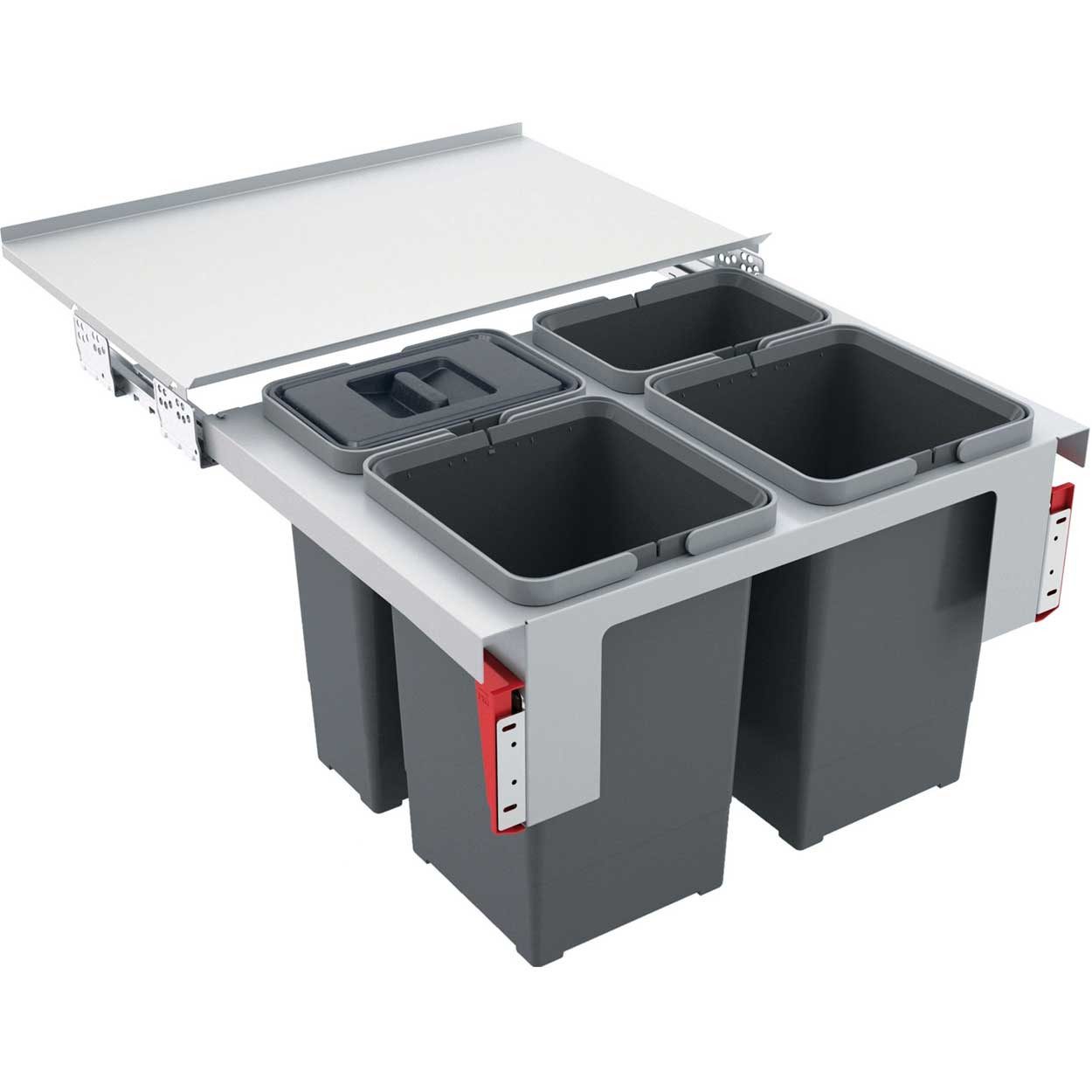 FRANKE Mülleimer Franke Maris Mülleimer Sorter 3fach 2x12 1x8 Frontauszug ab 50 cm