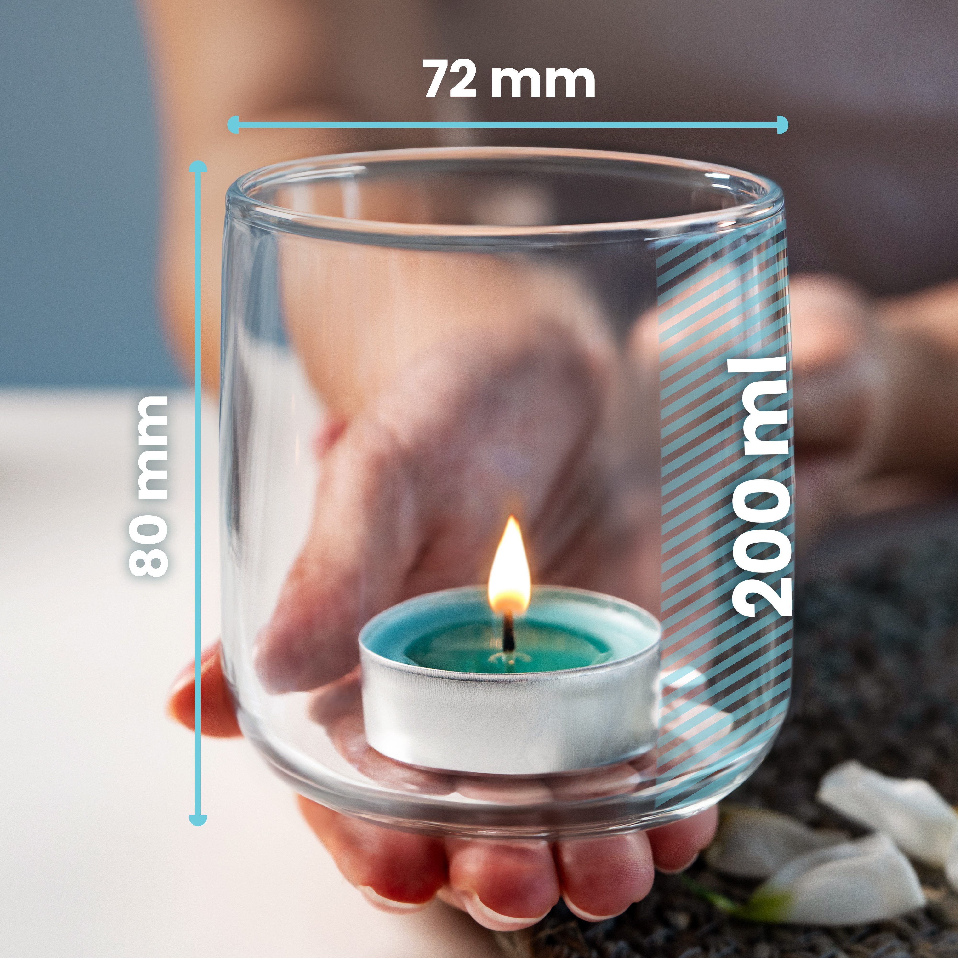 KONZEPT Teelichthalter Kerzengläser 200 ml, Kerzen günstig online kaufen