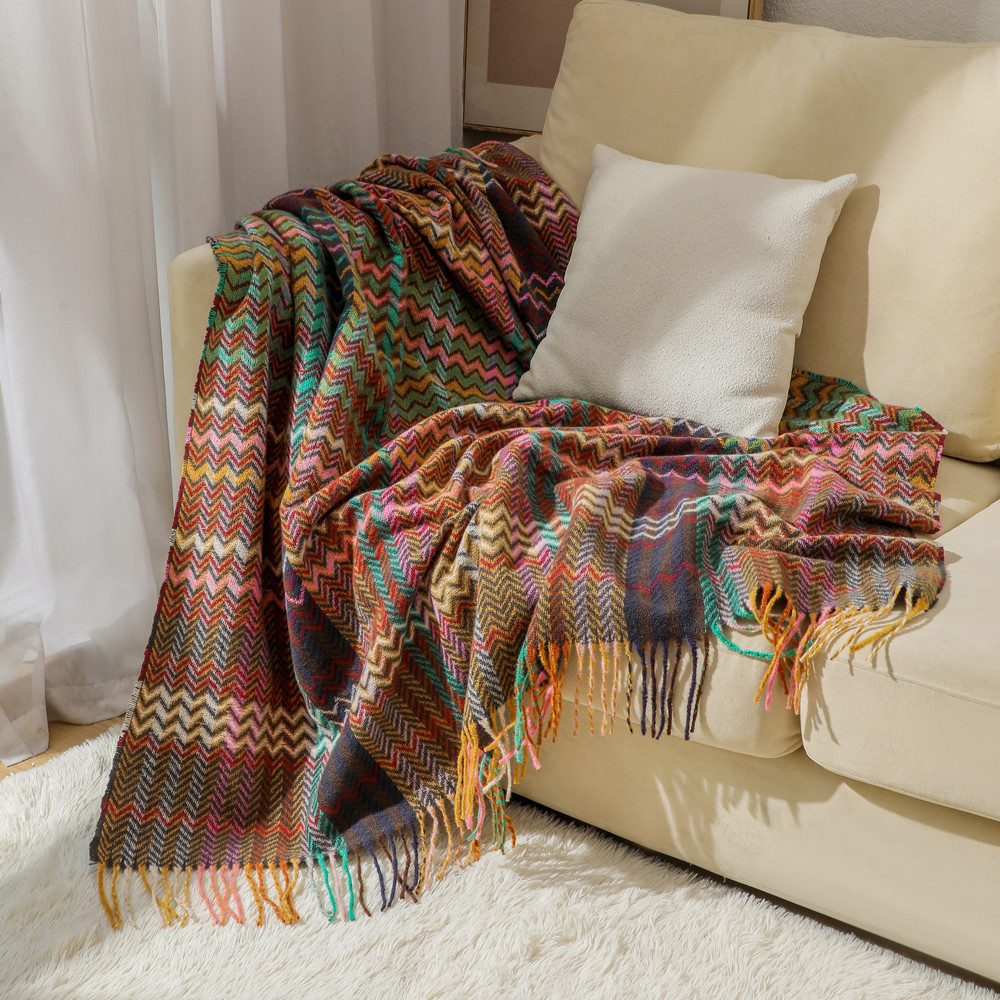 Wohndecke Kuscheldecke Sofadecke Wohndecke Strickdecke Couchdecke, günstig online kaufen