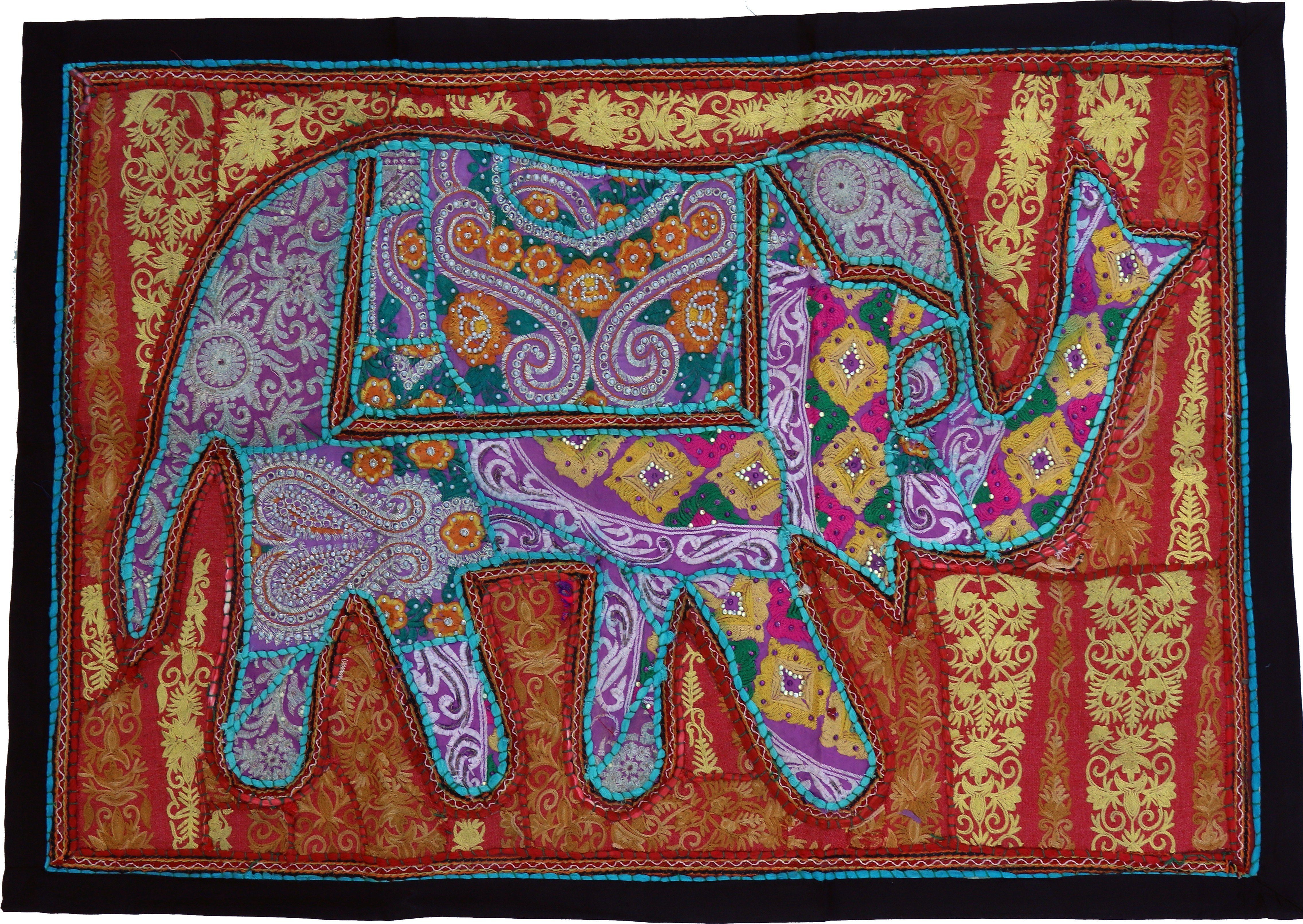 Wandteppich Indischer Wandteppich Patchwork.., Guru-Shop, mm 6 Muster Höhe: 65
