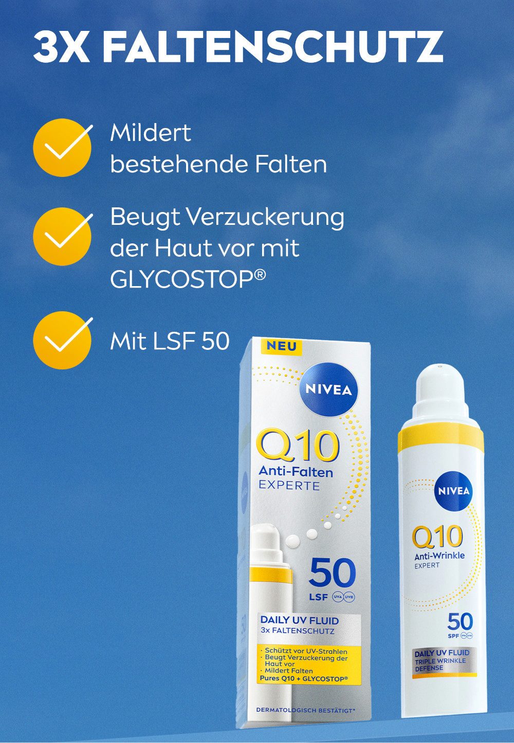 Nivea Hautpflege-Set NIVEA Q10 Body Serum-Lotion 200 ml + Q10 Daily UV-Fluid 40 ml, 2-tlg.