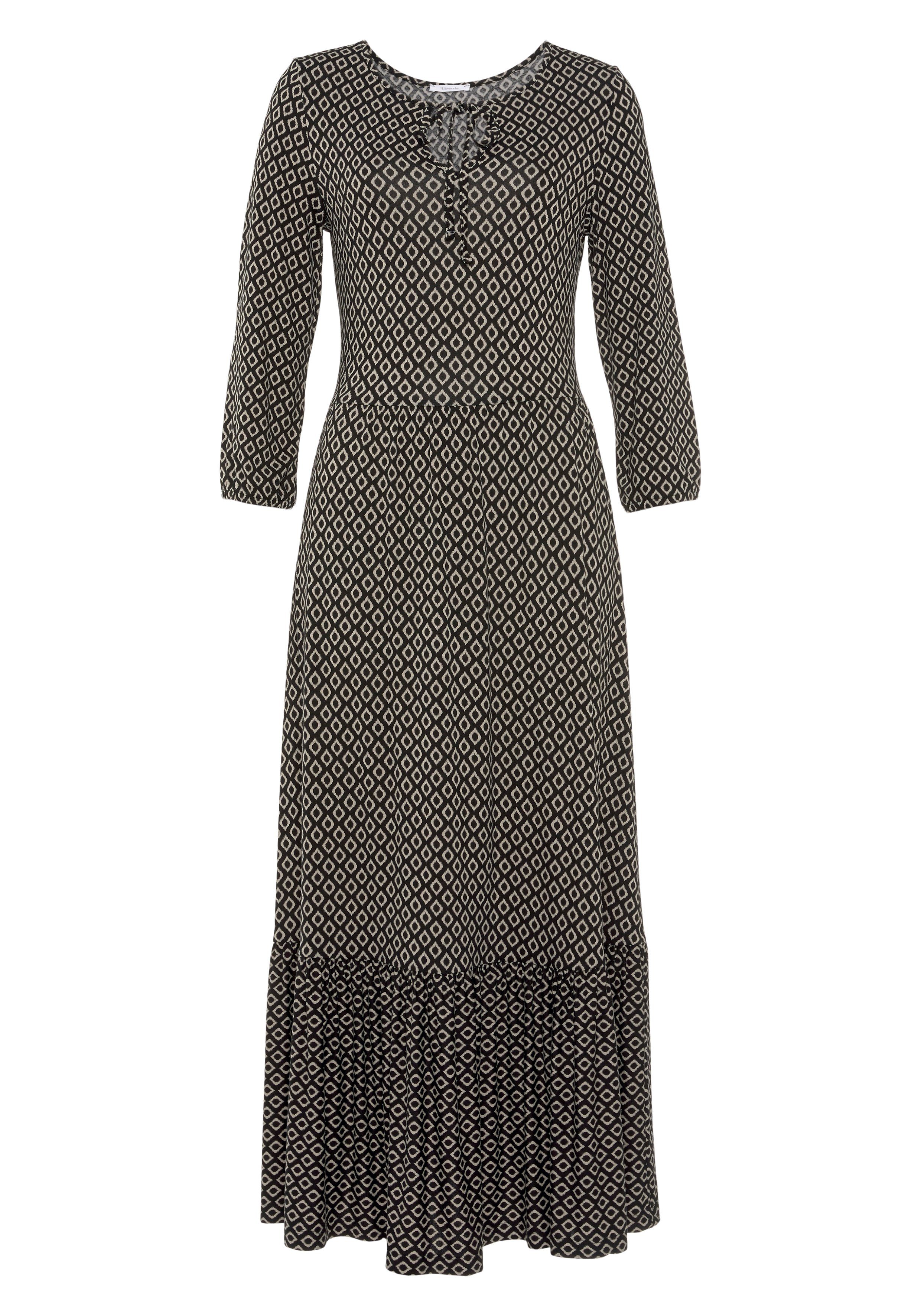 Tamaris Midikleid aus bequemem Jersey mit Schnürdetail. Reduzierter Preis € 48,99. Unverbindliche Preisempfehlung € 59,99